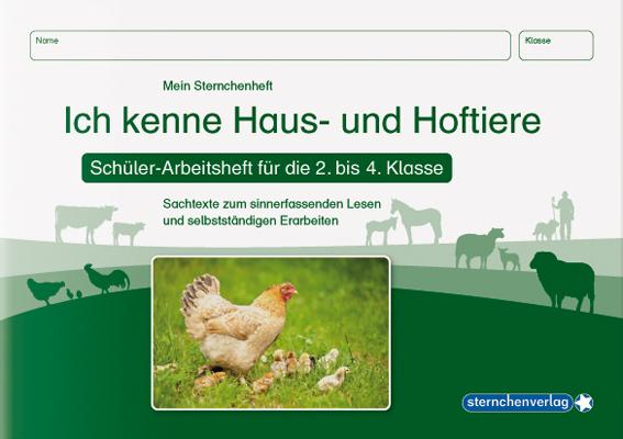 Vorderes Coverbild Ich kenne Haus- und Hoftiere - Schülerarbeitsheft für die 2. bis 4. Klasse