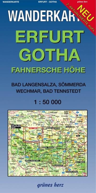 Vorderes Coverbild Wanderkarte Erfurt, Gotha 1:50.000
