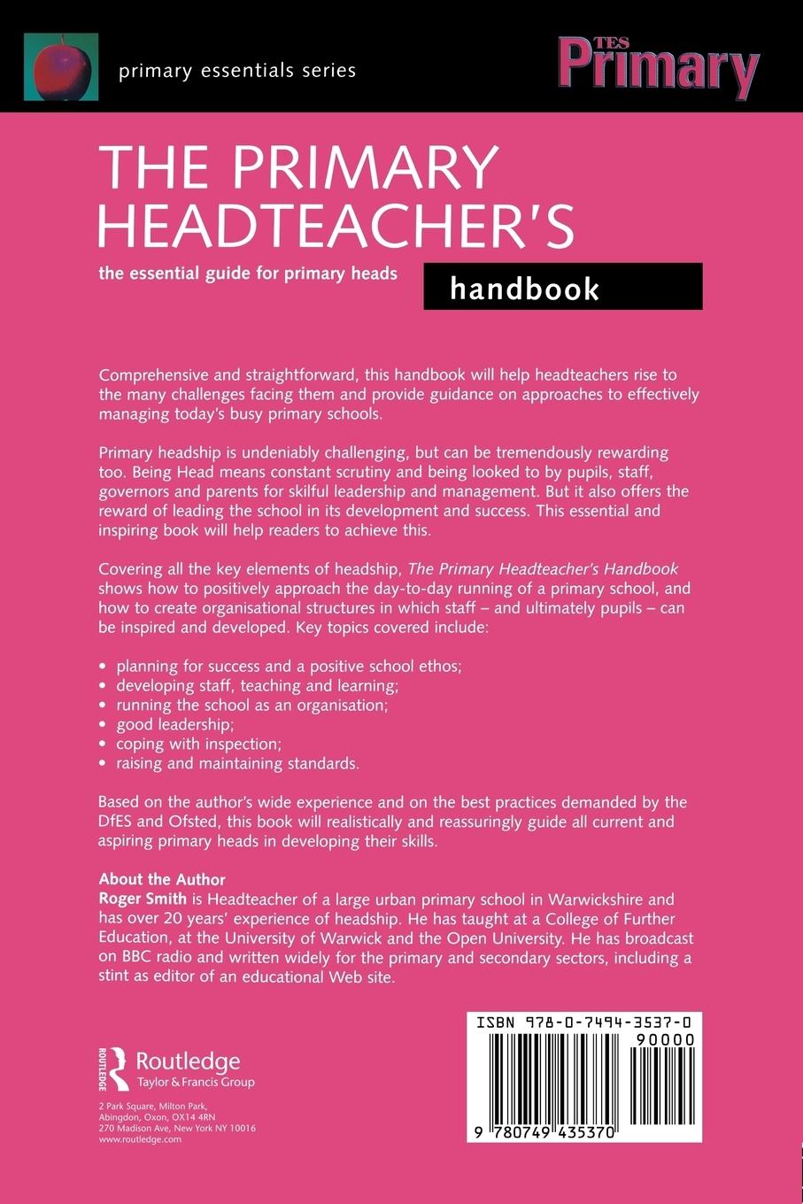 Rückseitencover The Primary Headteacher's Handbook