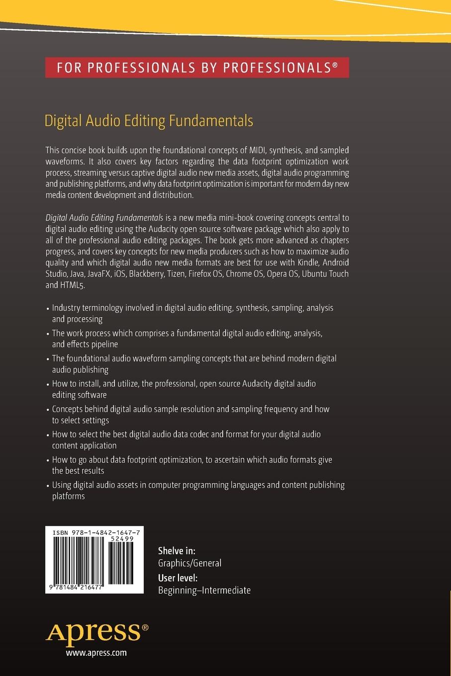 Rückseitencover Digital Audio Editing Fundamentals