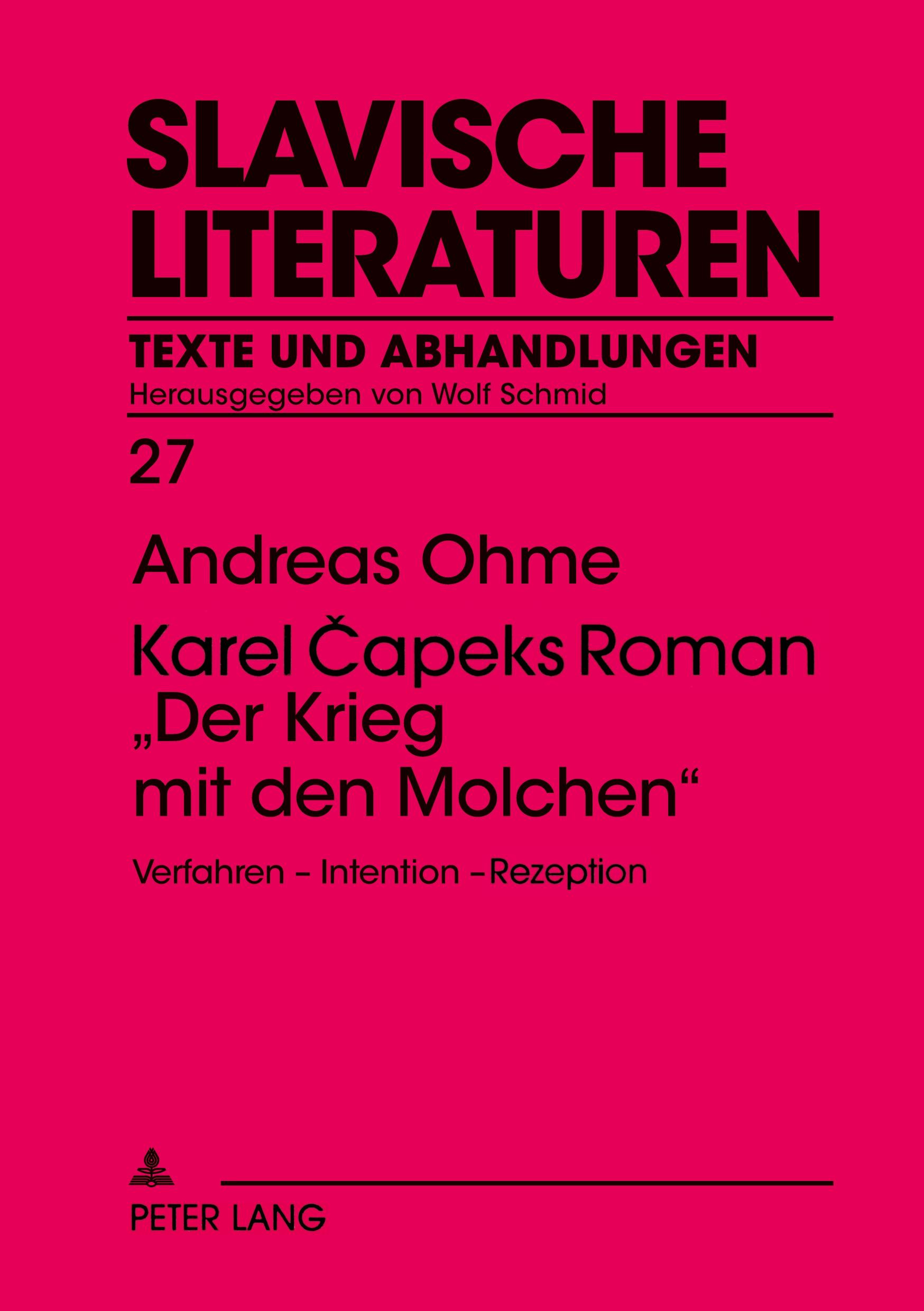 Vorderes Coverbild Karel ¿apeks Roman 'Der Krieg mit den Molchen'