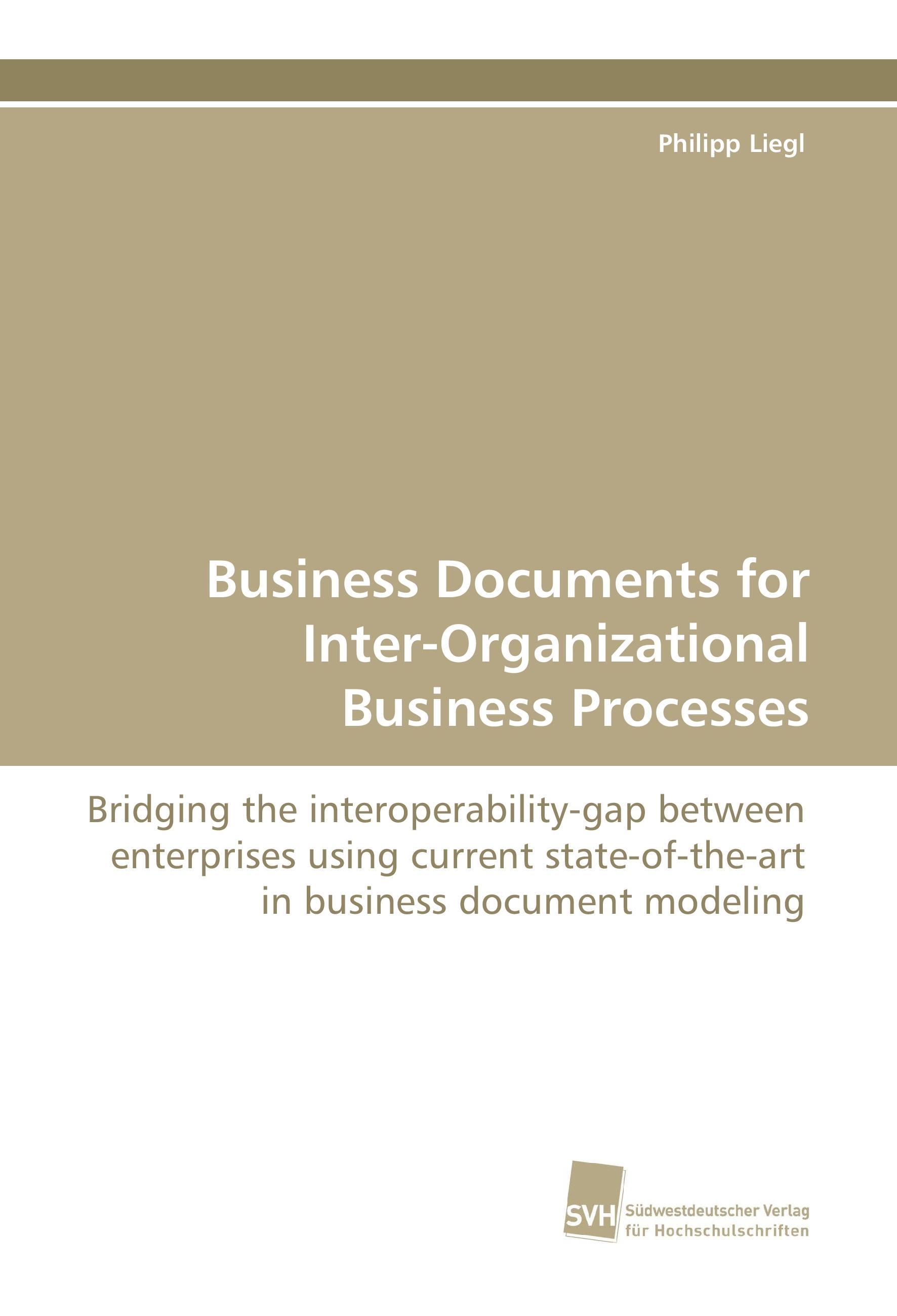 Vorderes Coverbild Business Documents for Inter-Organizational Business Processes