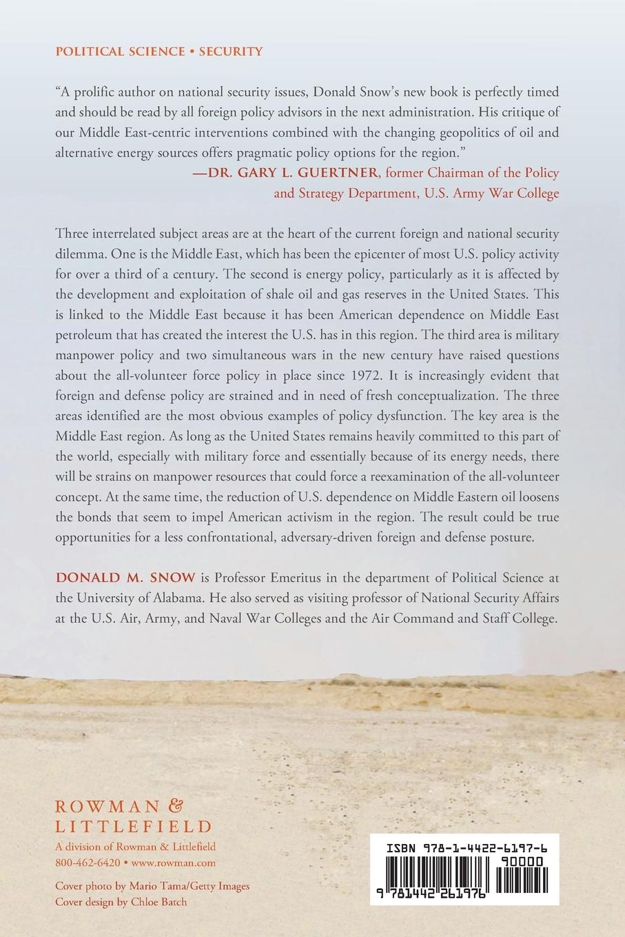 Rückseitencover Middle East, Oil, and the U.S. National Security Policy