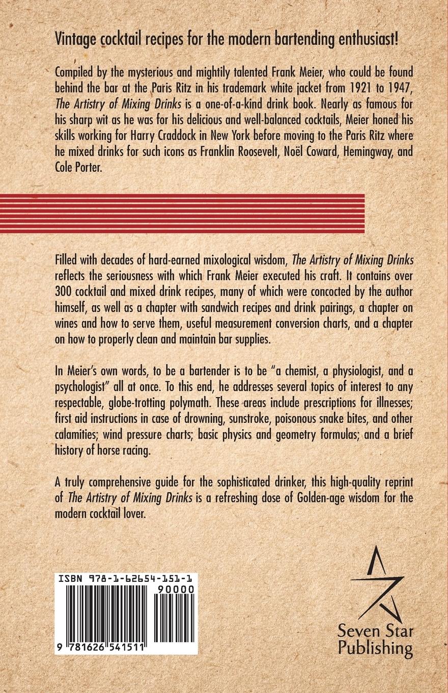 Rückseitencover The Artistry Of Mixing Drinks (1934)