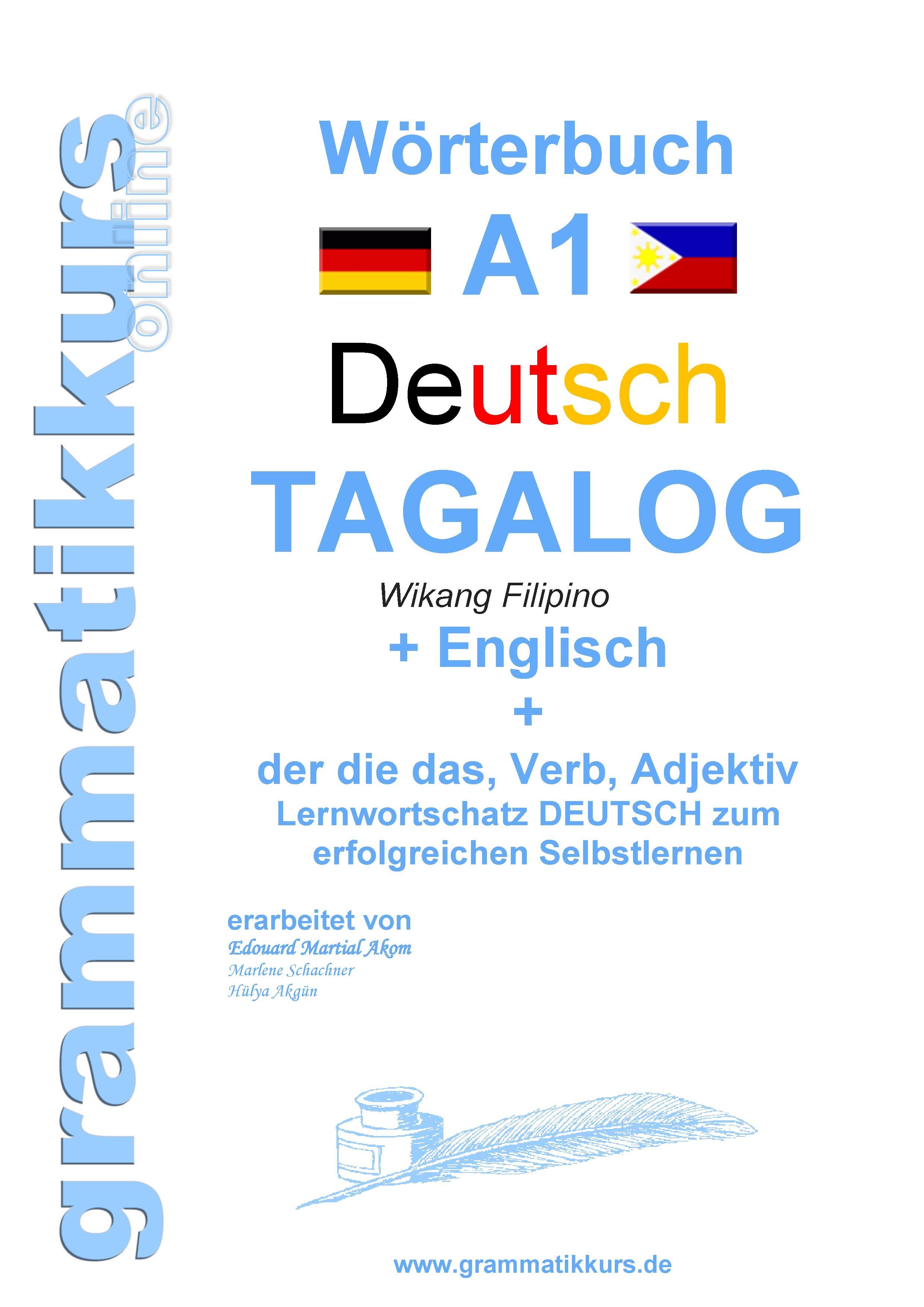 Vorderes Coverbild Wörterbuch Deutsch - Tagalog - Englisch A1