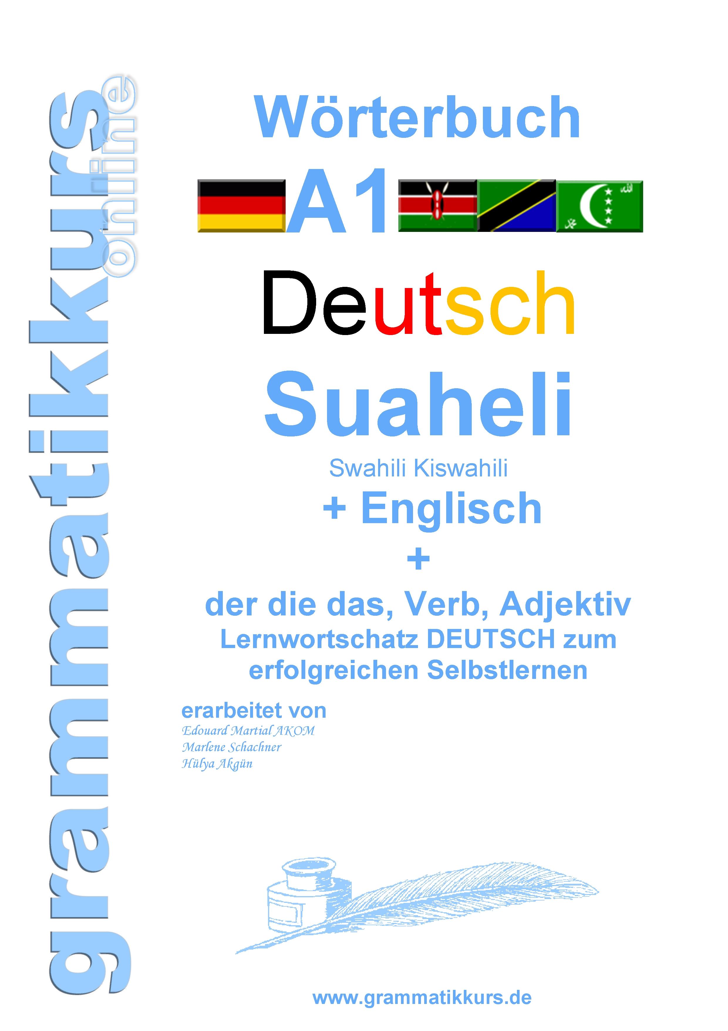 Vorderes Coverbild Wörterbuch Deutsch - Suaheli Kiswahili - Englisch