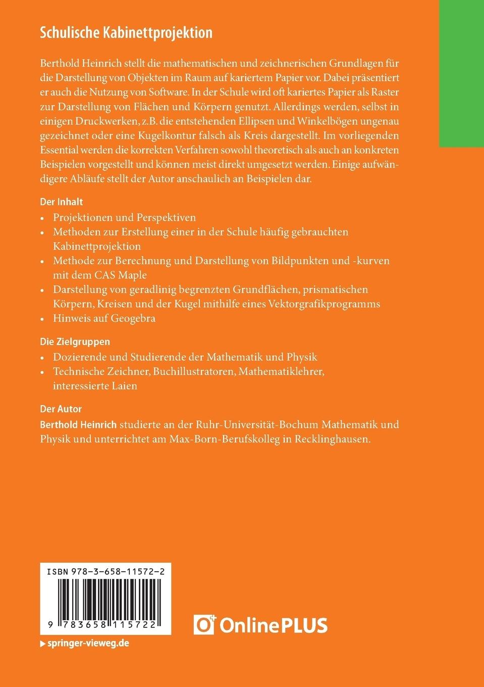 Rückseitencover Schulische Kabinettprojektion