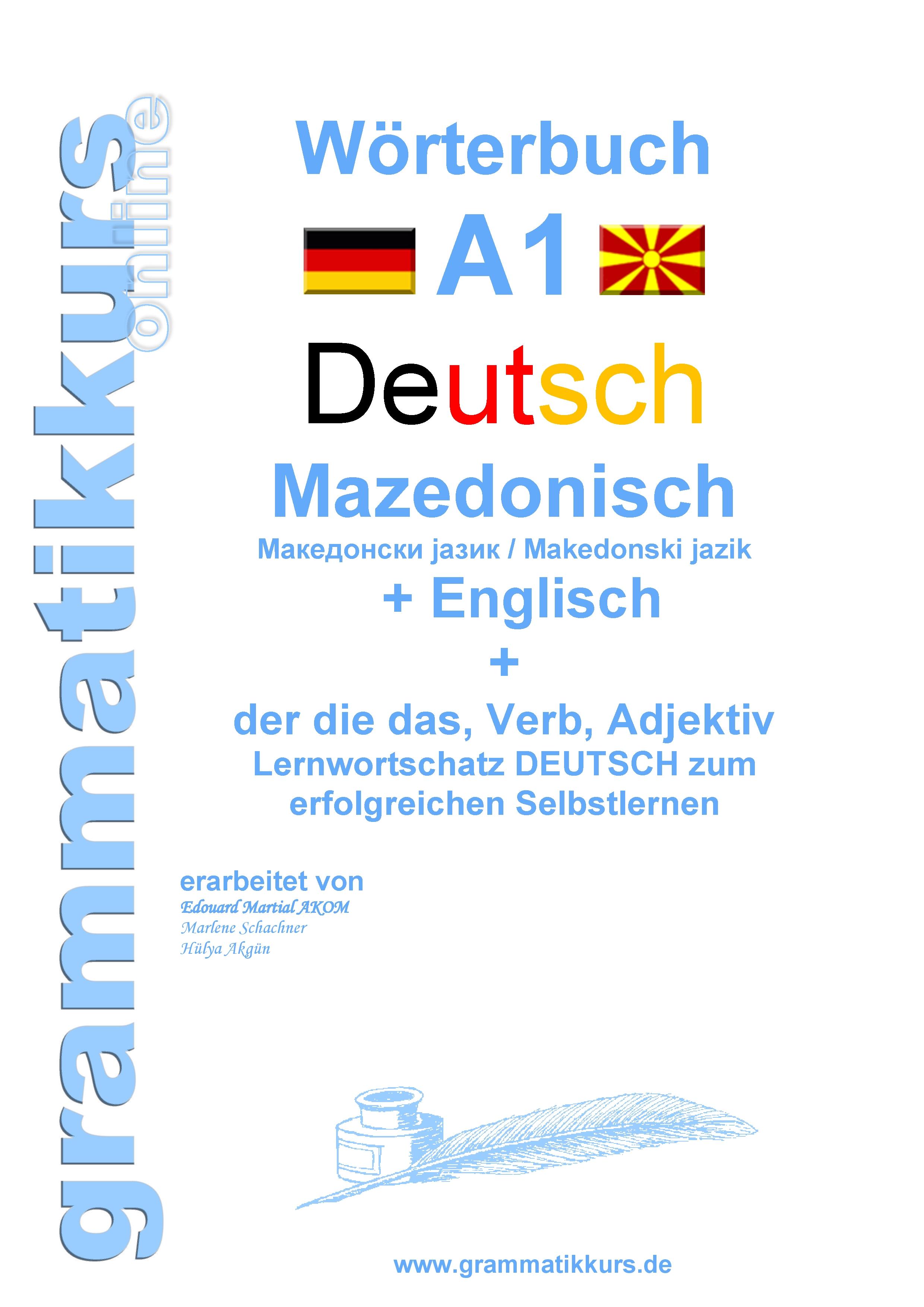 Vorderes Coverbild Wörterbuch Deutsch - Mazedonisch - Englisch