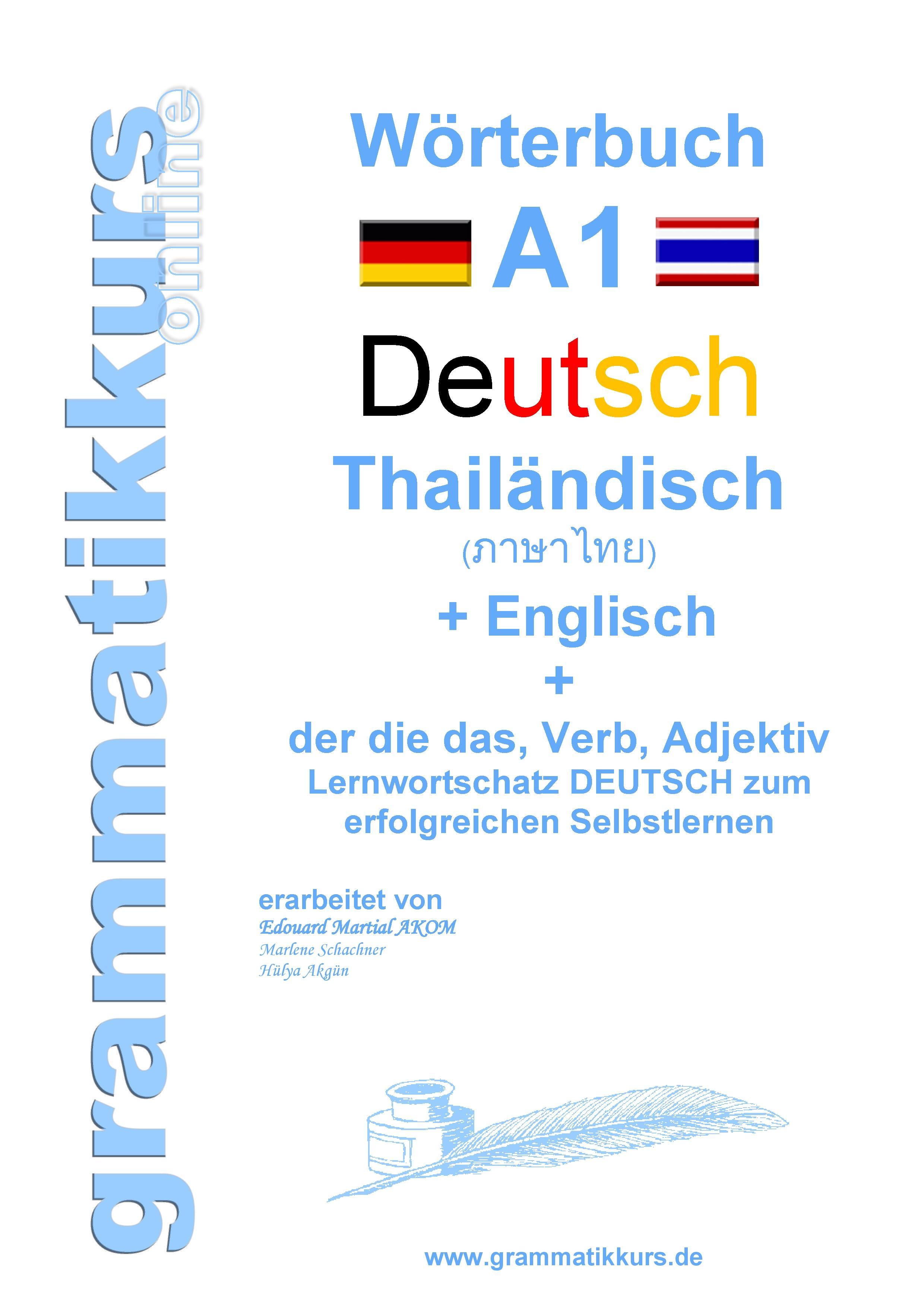 Vorderes Coverbild Wörterbuch Deutsch - Thailändisch - Englisch Niveau A1