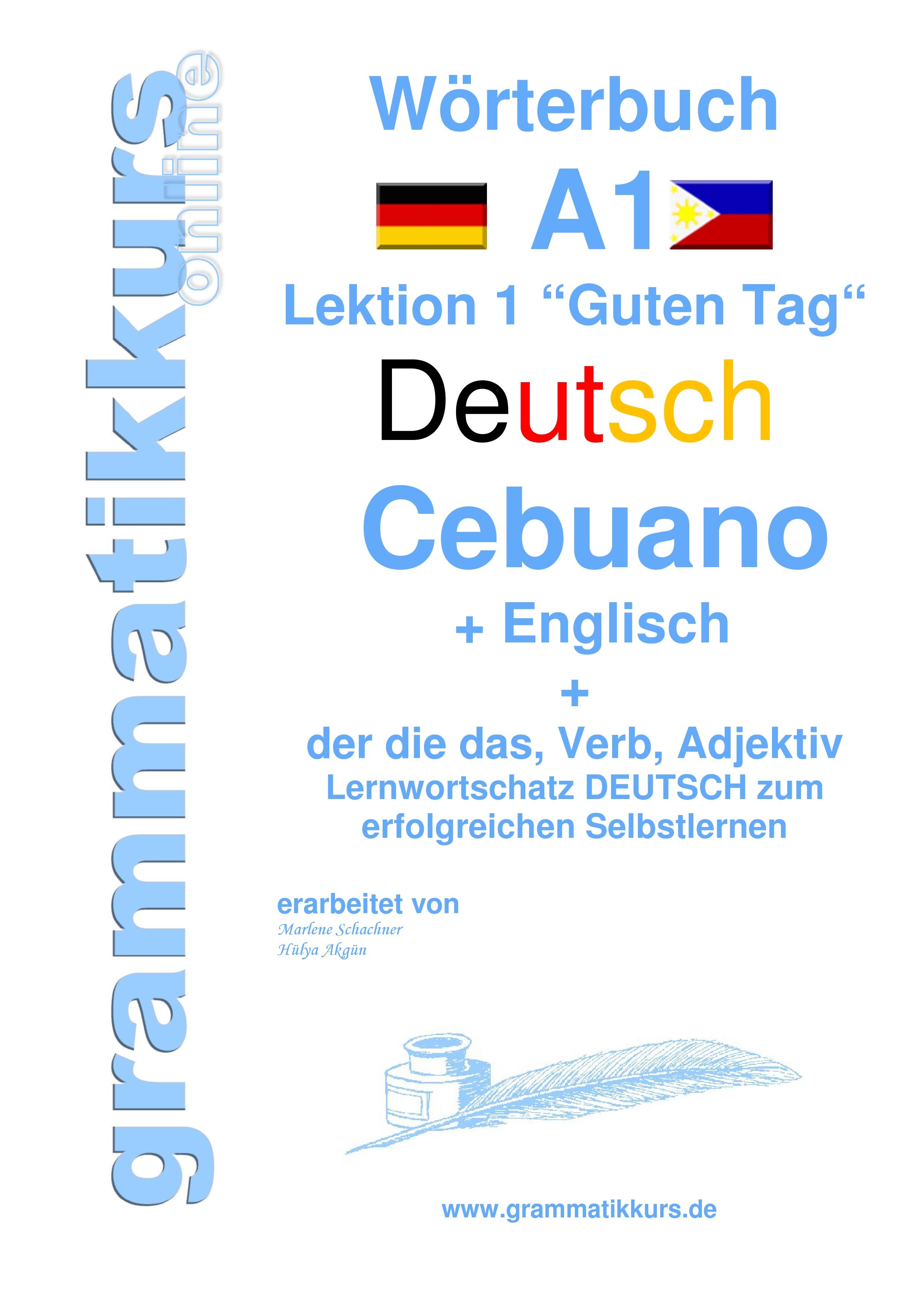 Vorderes Coverbild Wörterbuch Deutsch - Cebuano - Englisch Niveau A1