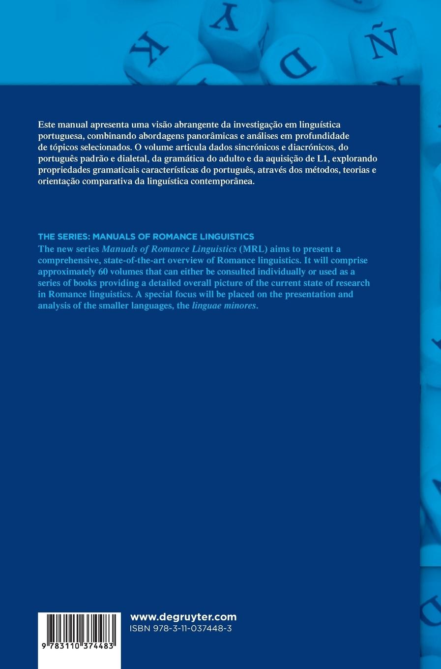 Rückseitencover Manual de linguística portuguesa