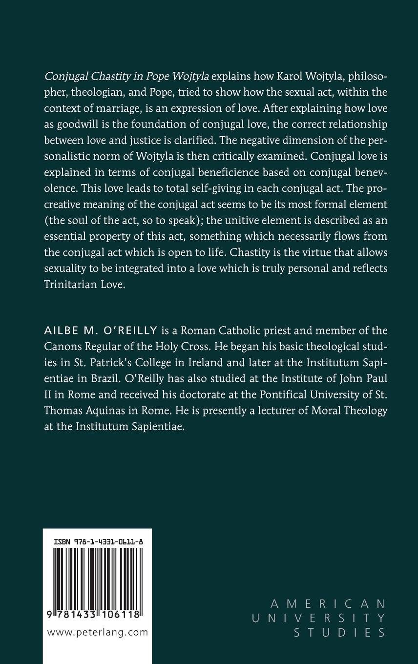 Rückseitencover Conjugal Chastity in Pope Wojtyla