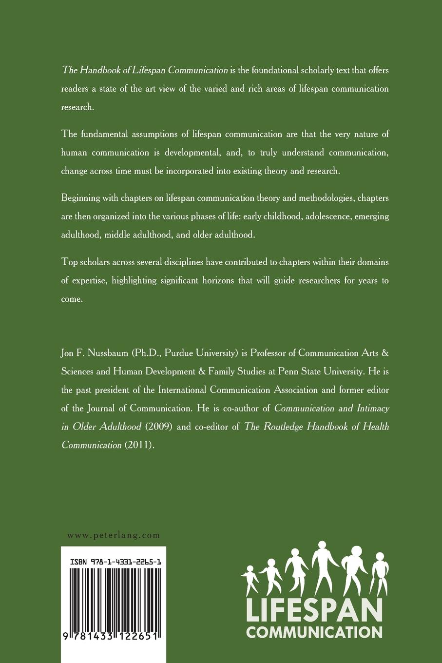 Rückseitencover The Handbook of Lifespan Communication