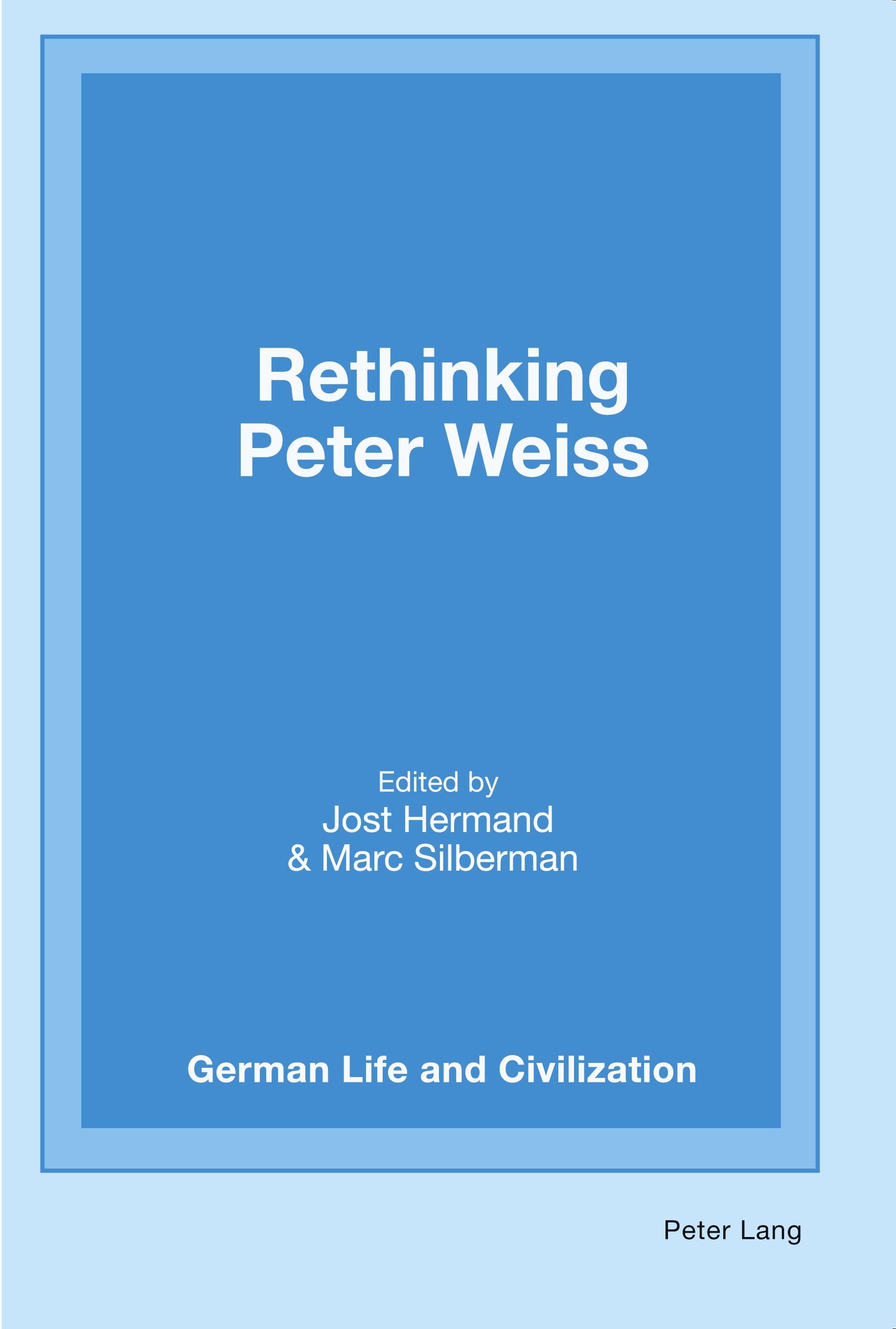 Vorderes Coverbild Rethinking Peter Weiss