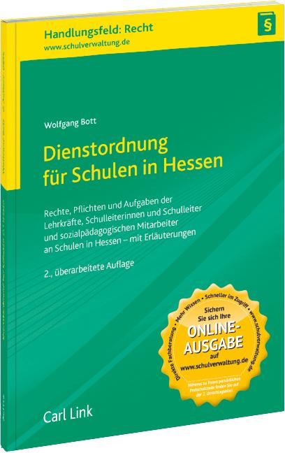 Vorderes Coverbild Dienstordnung für Schulen in Hessen