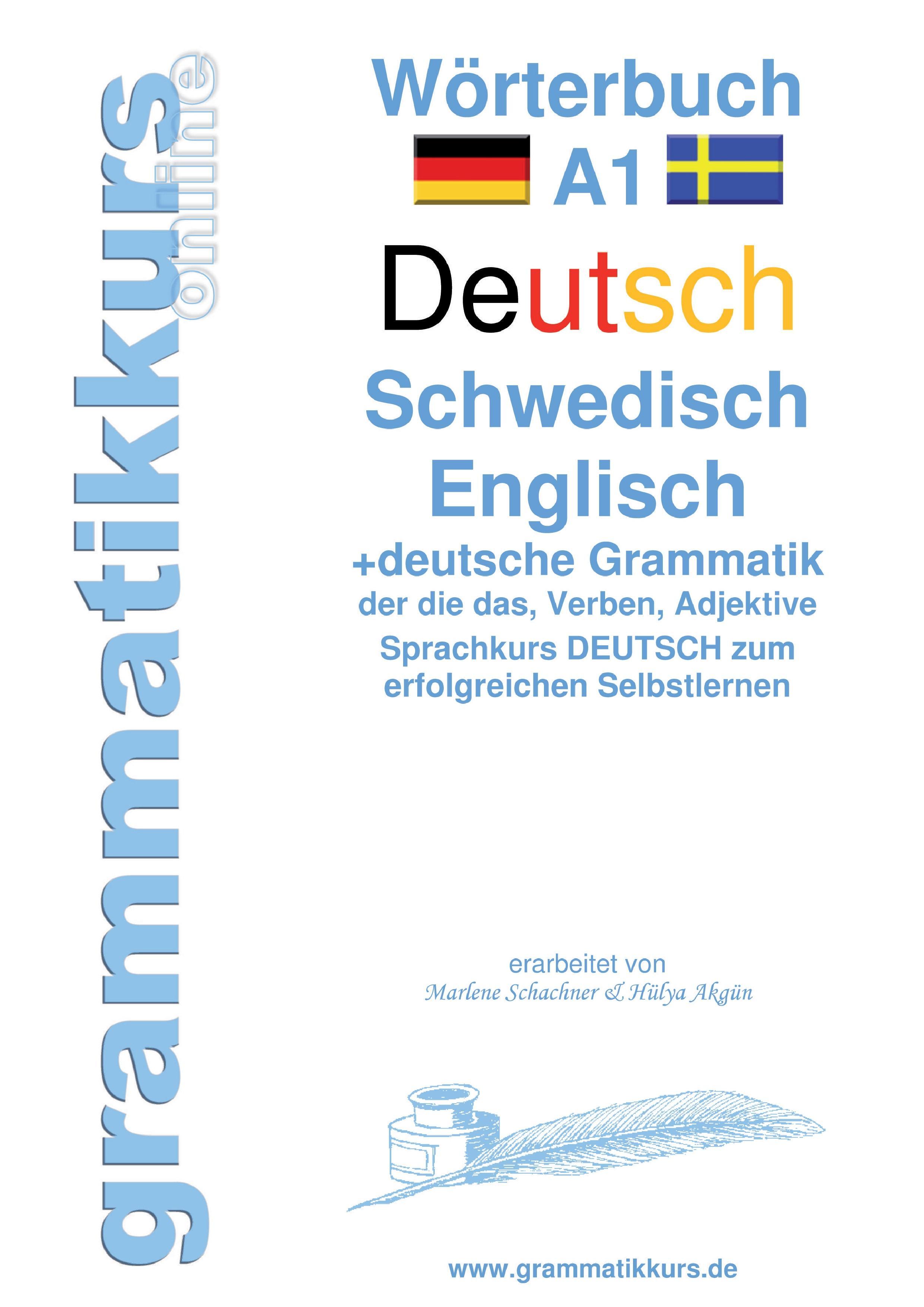 Vorderes Coverbild Wörterbuch A1 Deutsch - Schwedisch - Englisch