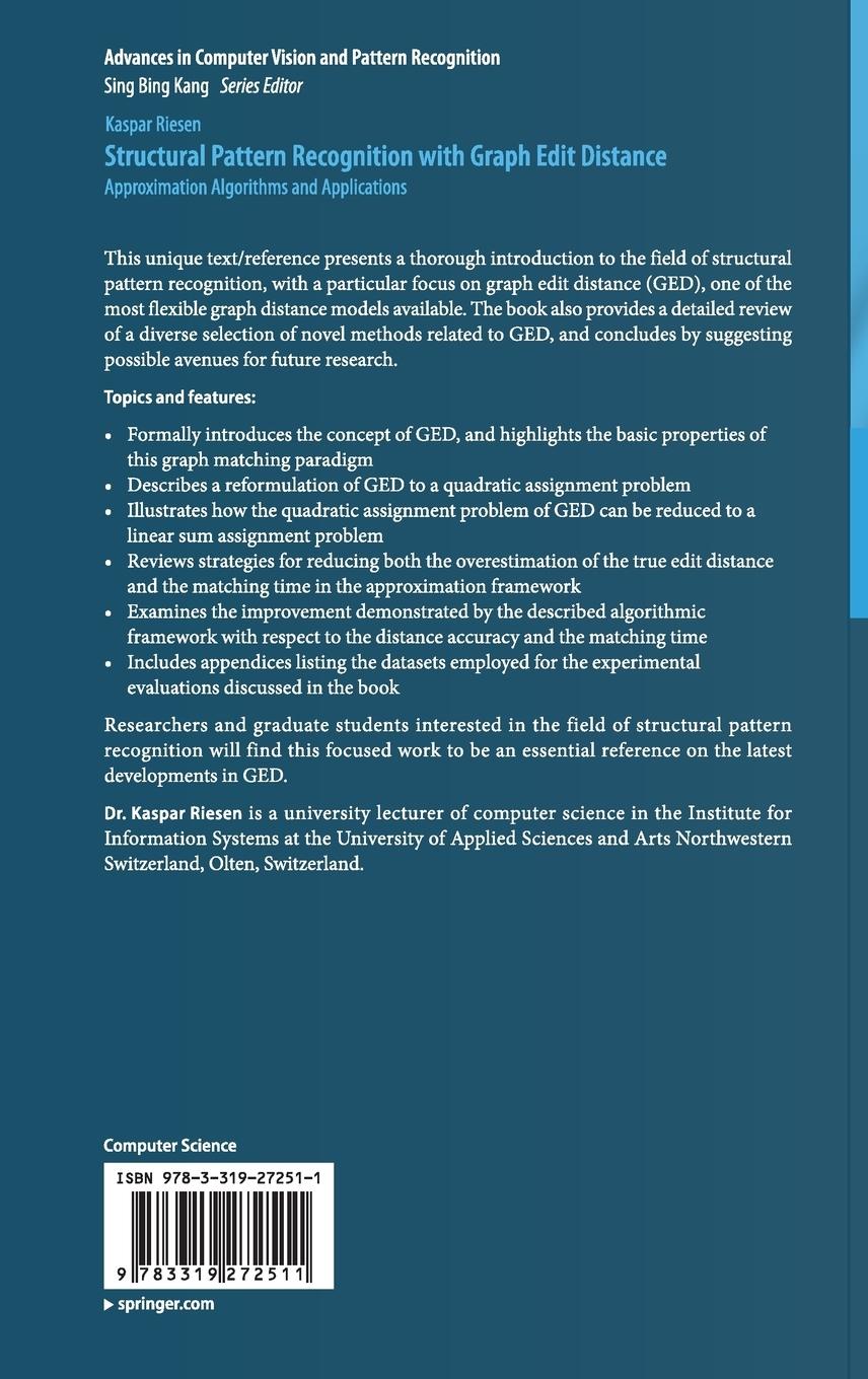 Rückseitencover Structural Pattern Recognition with Graph Edit Distance