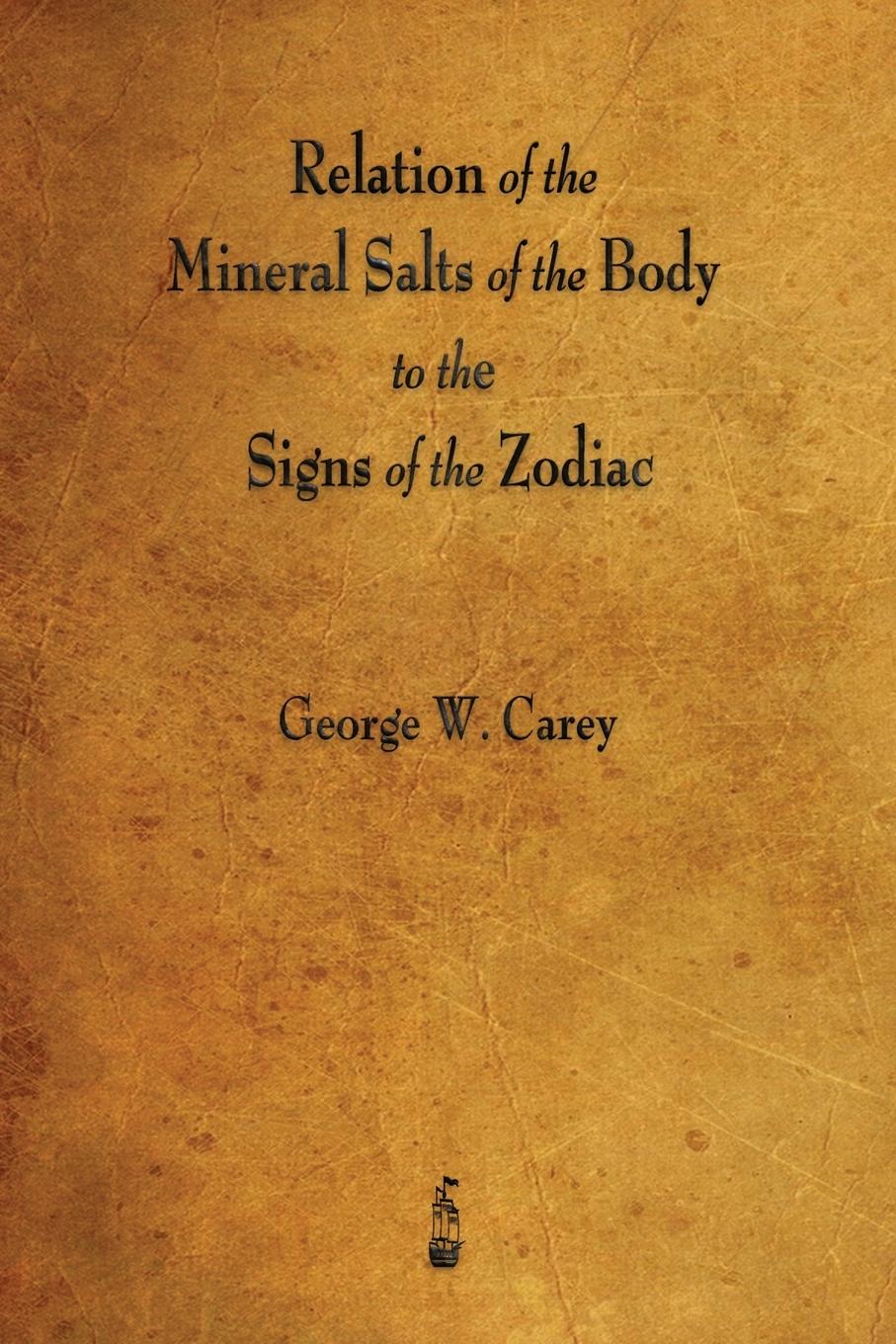 Vorderes Coverbild Relation of the Mineral Salts of the Body to the Signs of the Zodiac