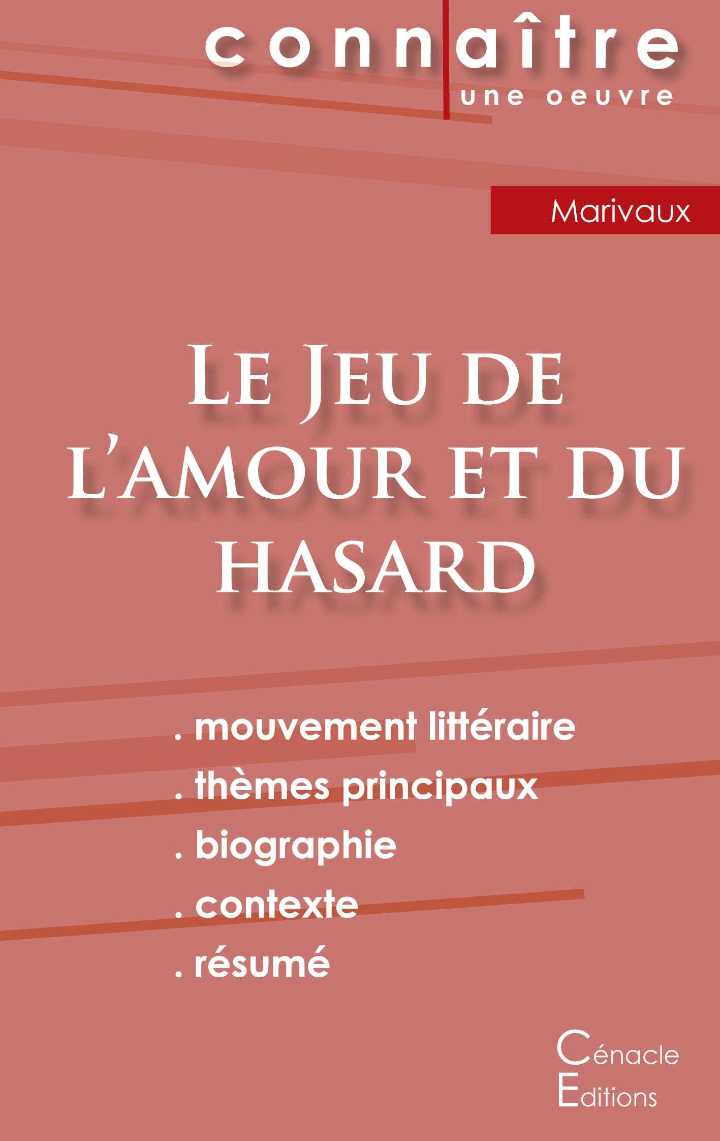 Vorderes Coverbild Fiche de lecture Le Jeu de l'amour et du hasard de Marivaux (Analyse littéraire de référence et résumé complet)