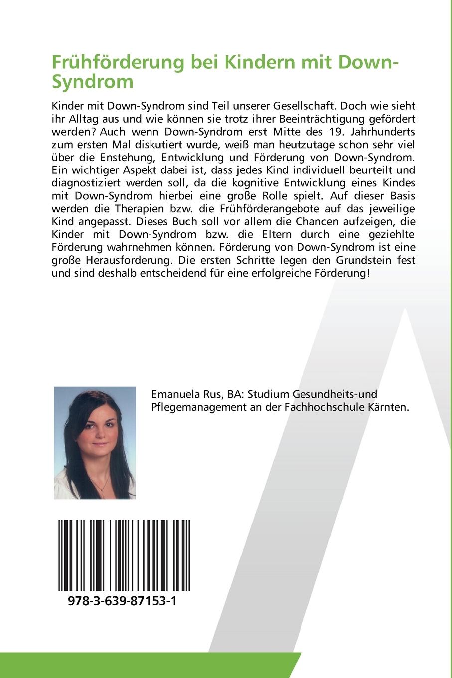 Rückseitencover Frühförderung bei Kindern mit Down-Syndrom