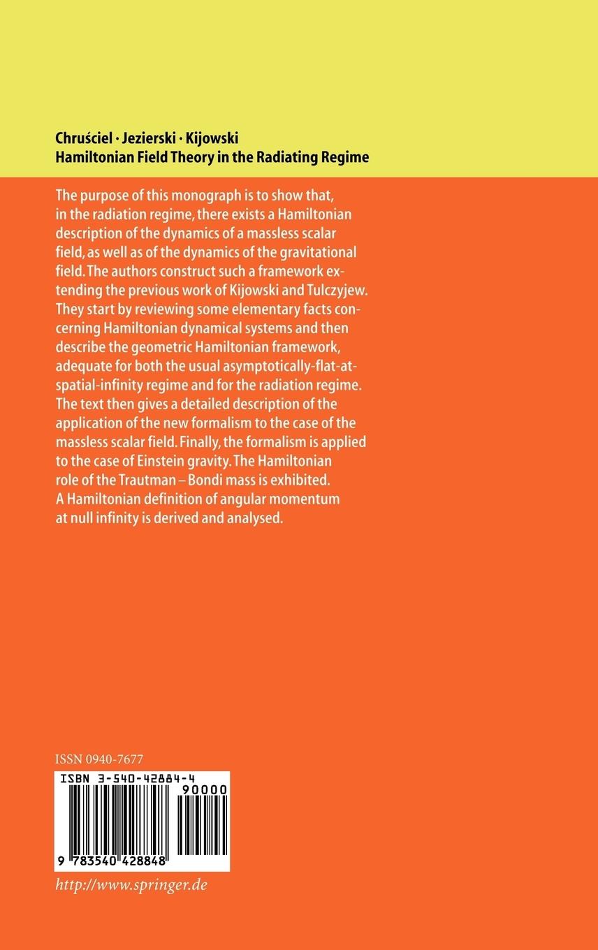 Rückseitencover Hamiltonian Field Theory in the Radiating Regime