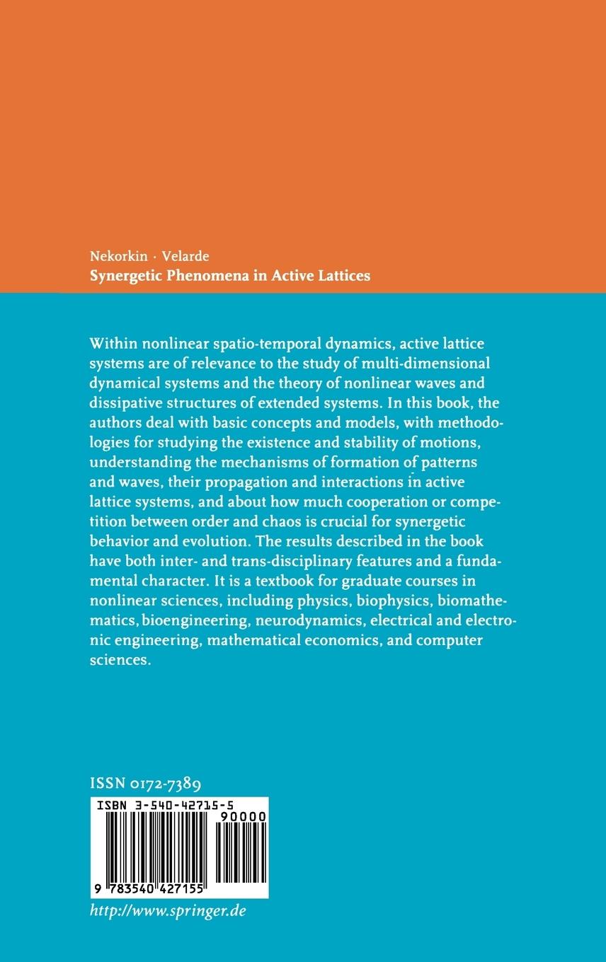 Rückseitencover Synergetic Phenomena in Active Lattices