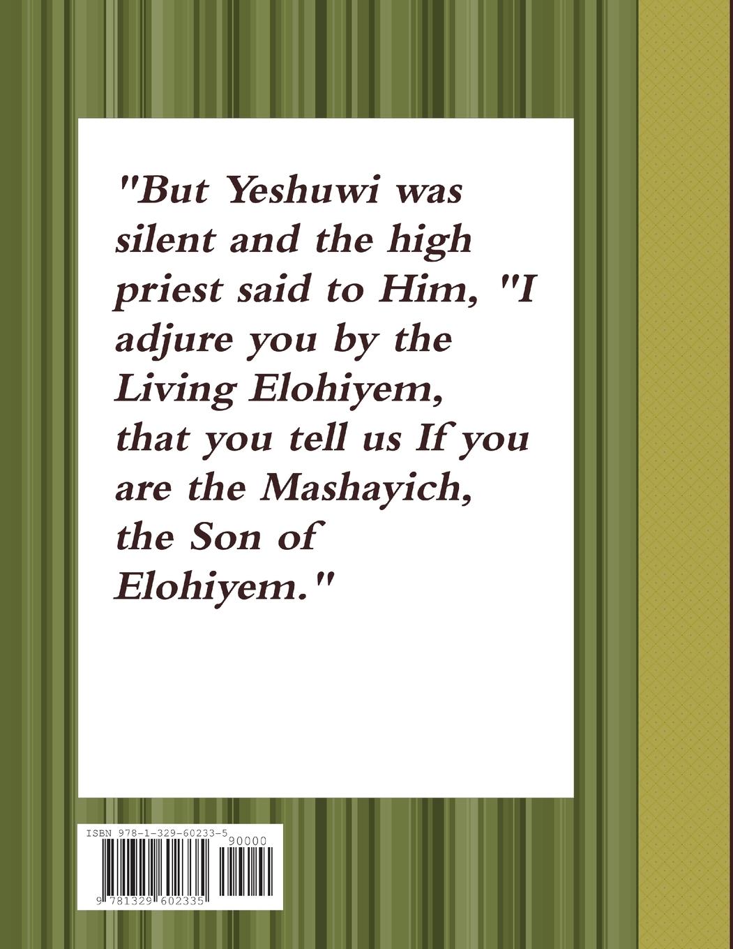 Rückseitencover Torah Gematria of the Set-Apart Spirit - The Son Of Man Sitting At The Right Hand Of Power