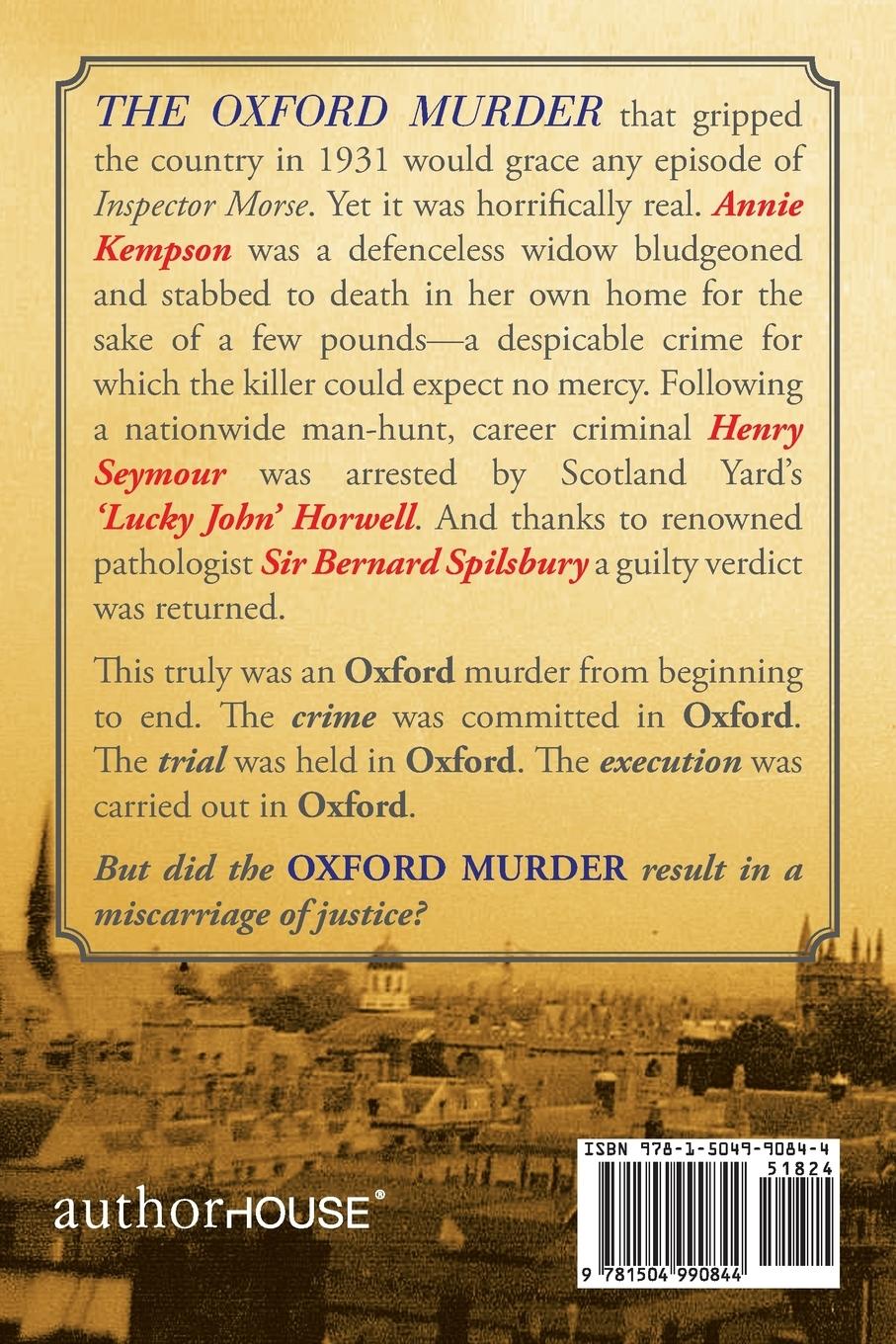 Rückseitencover The Oxford Murder