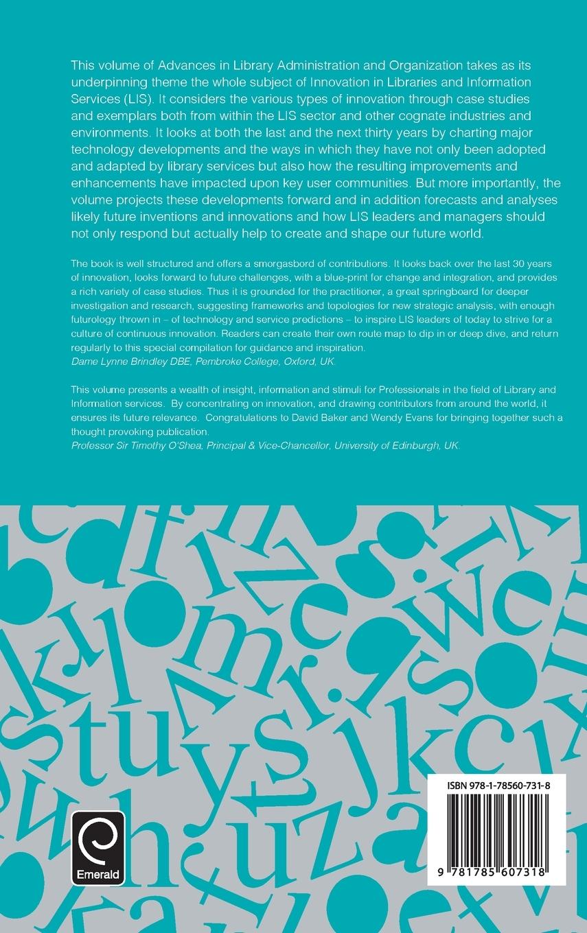 Rückseitencover Innovation in Libraries and Information Services