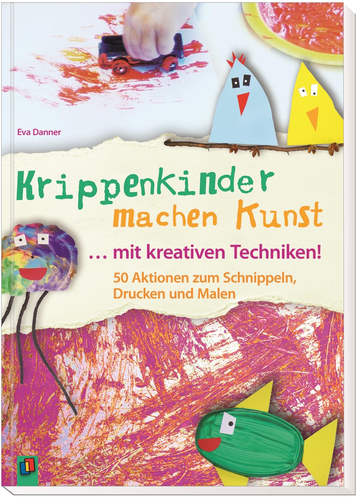 Beispielinhalt (Bild) Krippenkinder machen Kunst - mit kreativen Techniken!