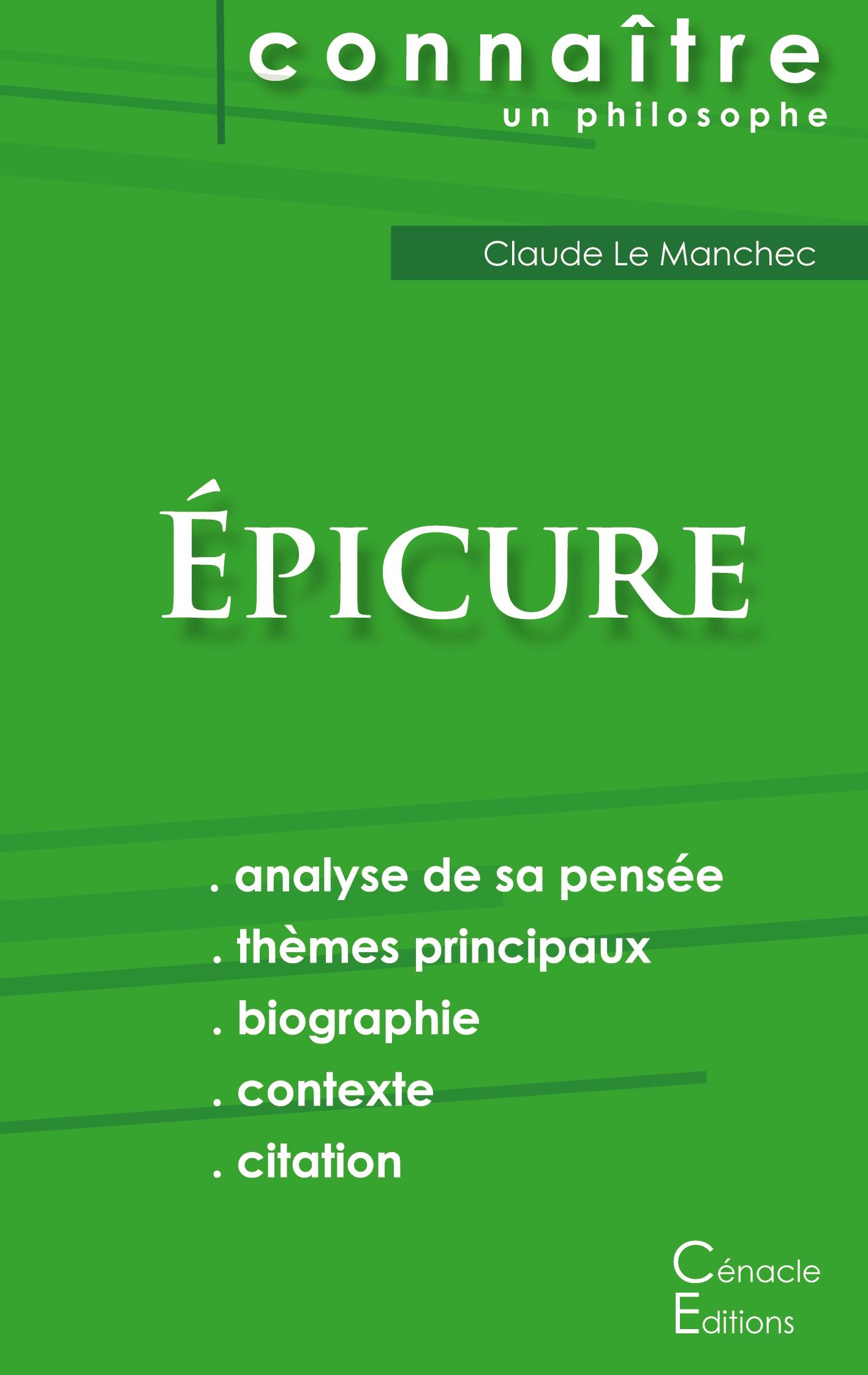 Vorderes Coverbild Comprendre Épicure (analyse complète de sa pensée)