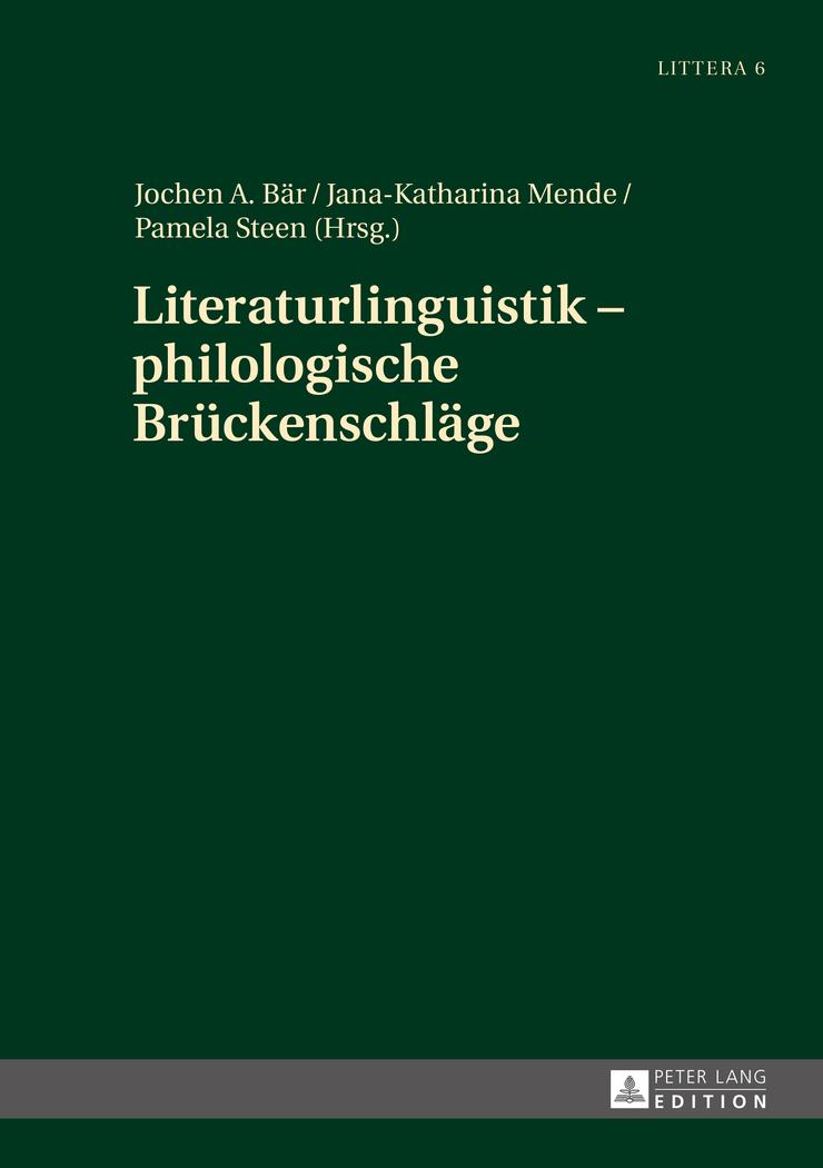 Vorderes Coverbild Literaturlinguistik - philologische Brückenschläge
