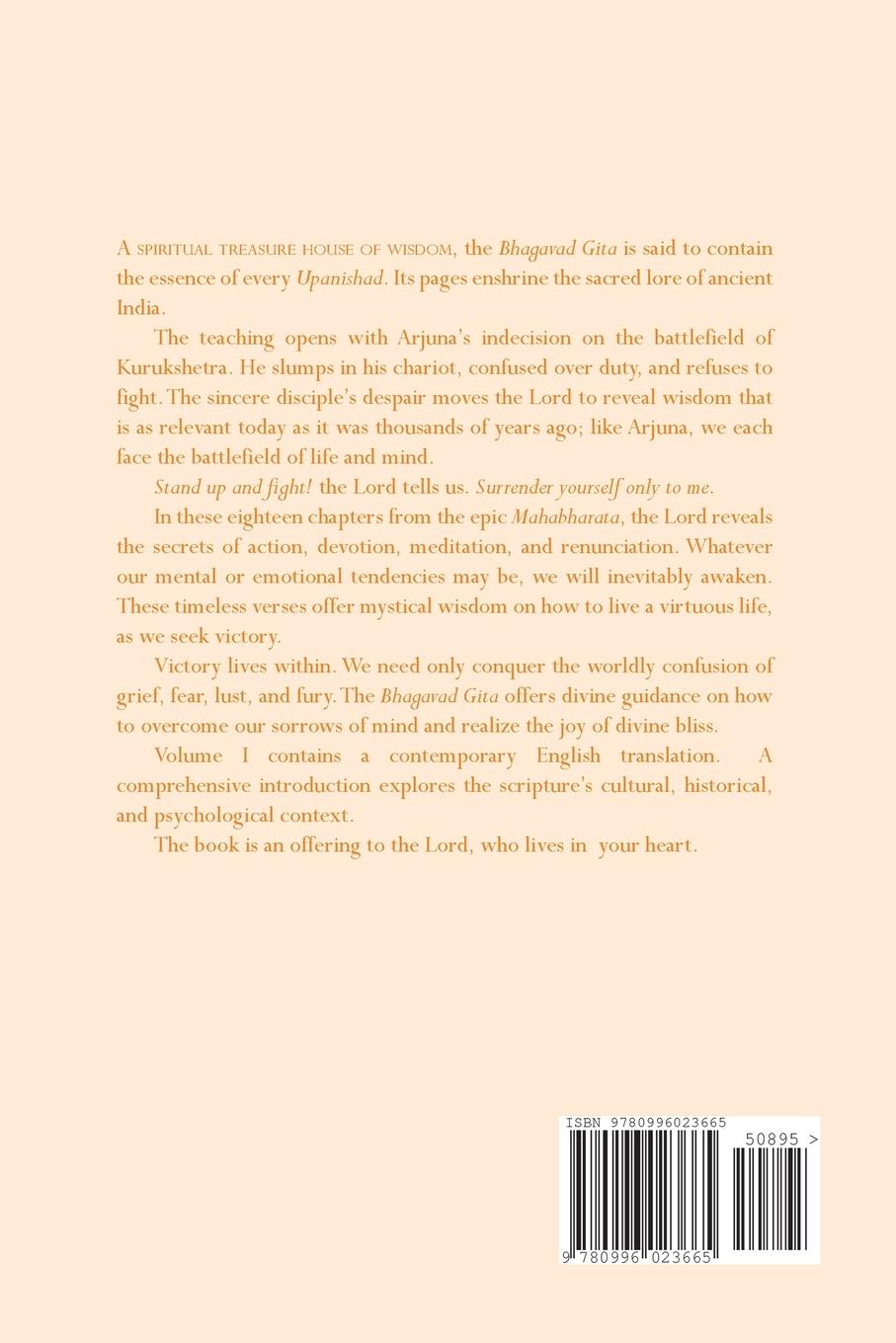 Rückseitencover Bhagavad Gita Volume I