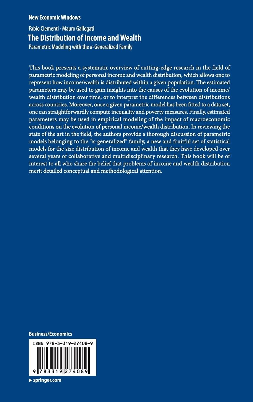 Rückseitencover The Distribution of Income and Wealth