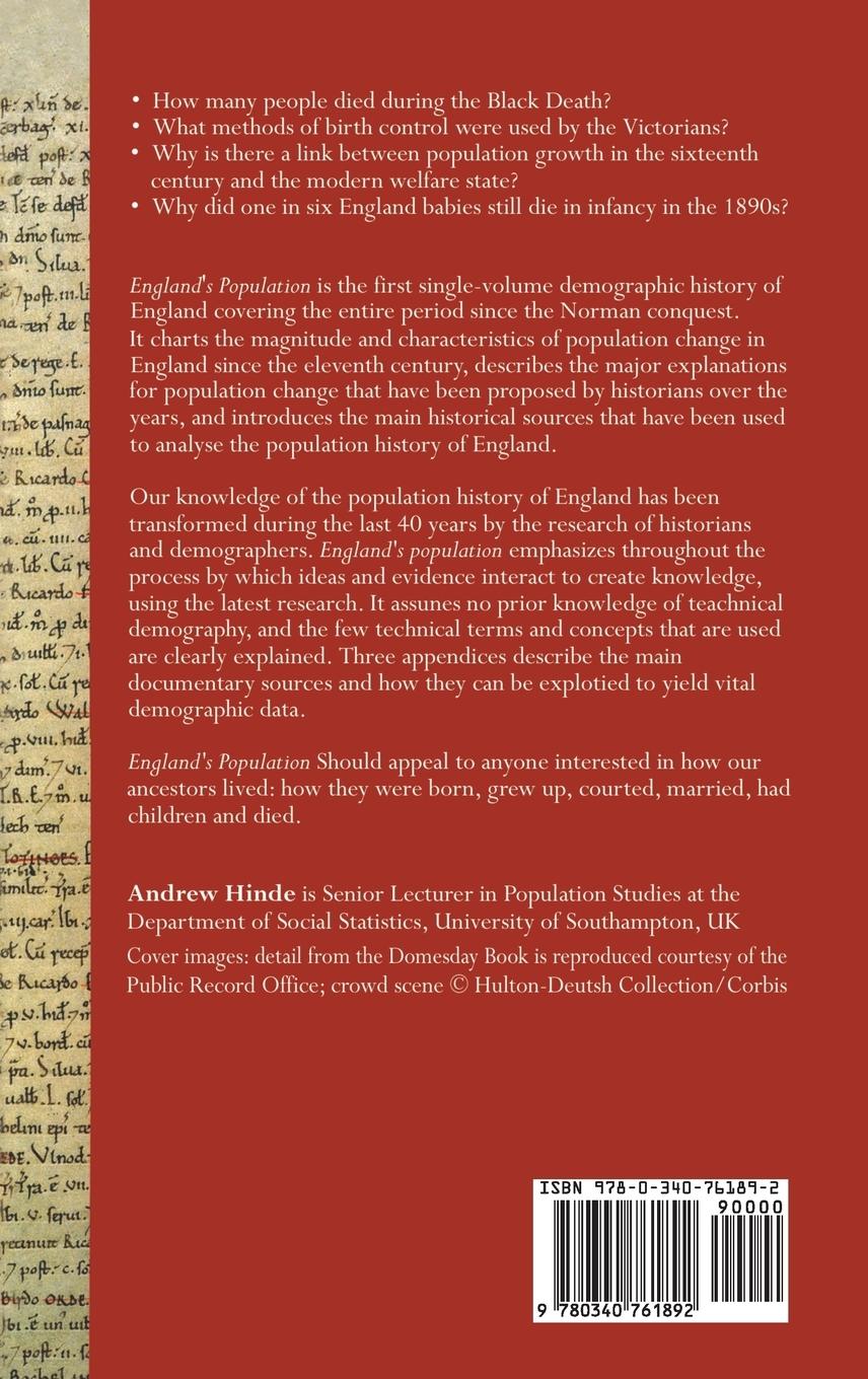 Rückseitencover England's Population