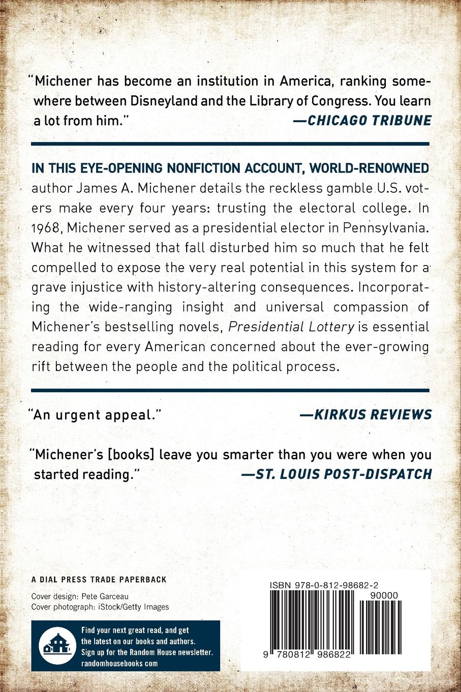 Rückseitencover Presidential Lottery