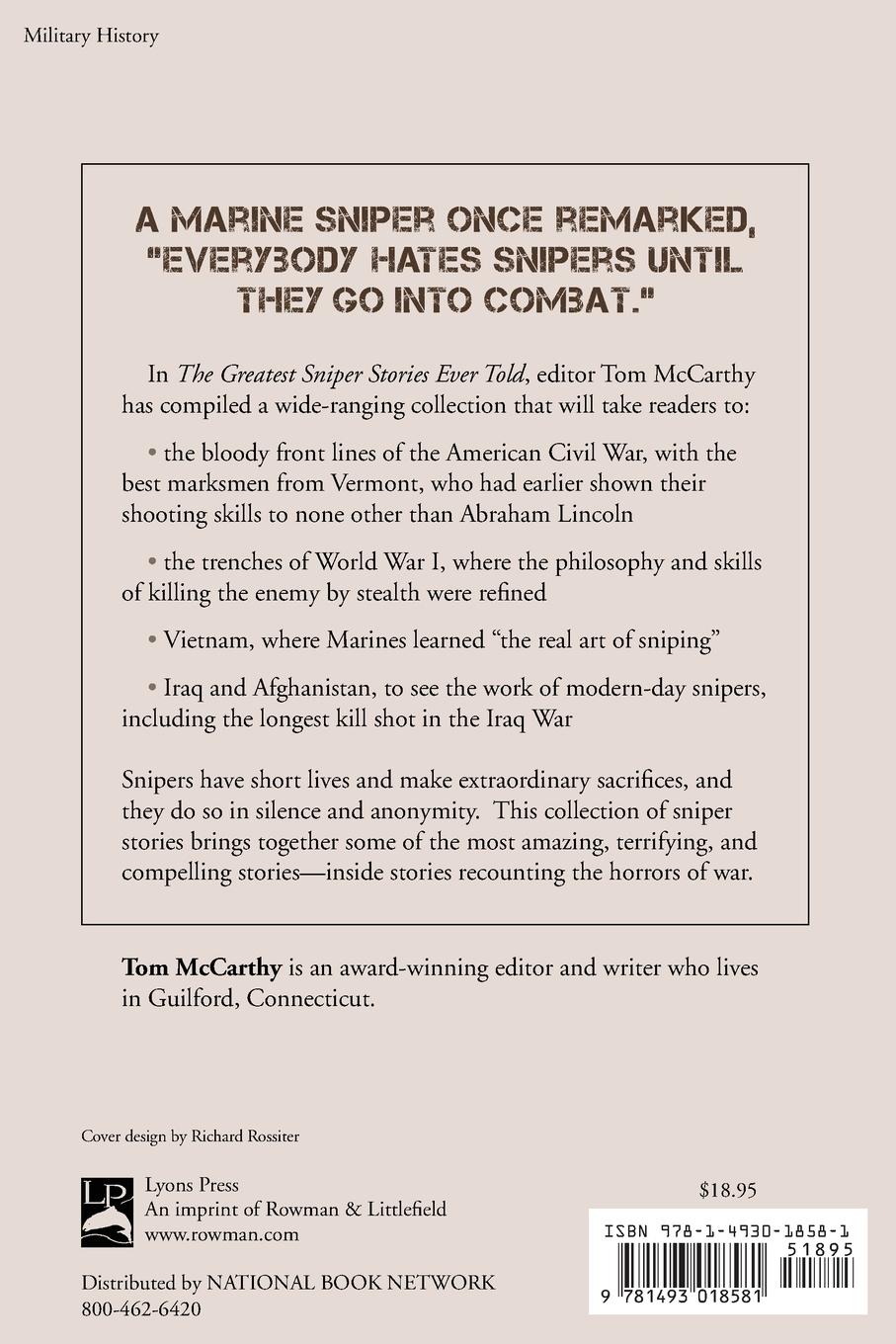 Rückseitencover The Greatest Sniper Stories Ever Told