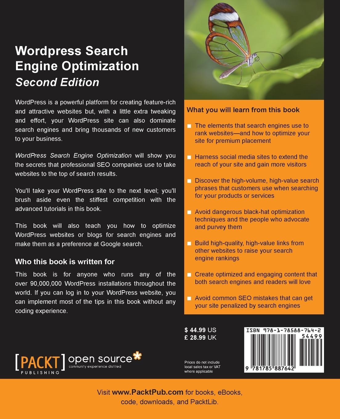 Rückseitencover Wordpress Search Engine Optimization