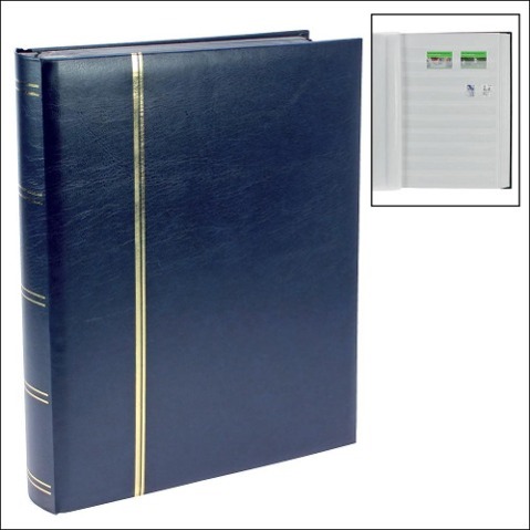 Vorderes Coverbild Briefmarkensammelalbum, blauer Einband