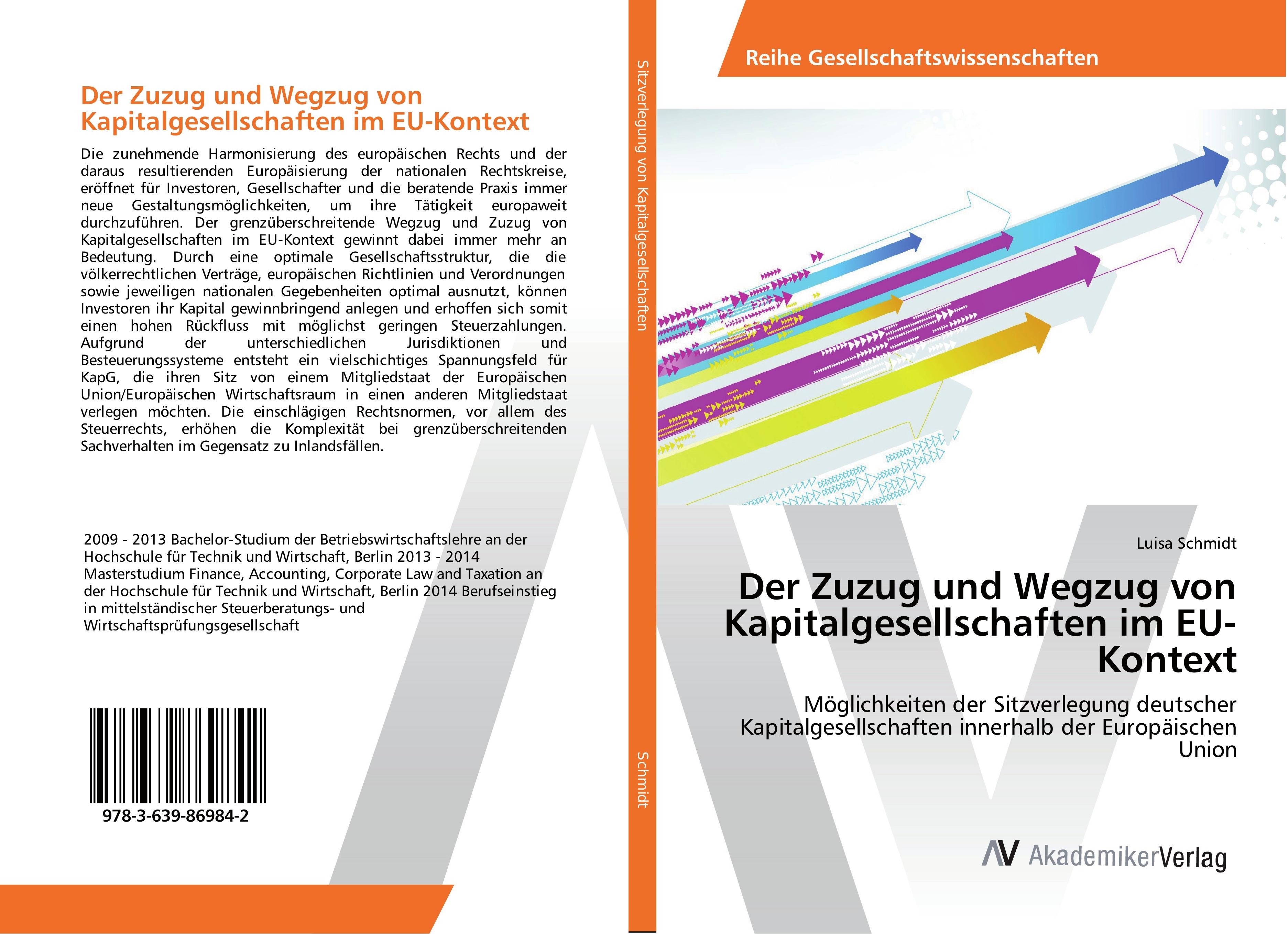 Vorderes Coverbild Der Zuzug und Wegzug von Kapitalgesellschaften im EU-Kontext