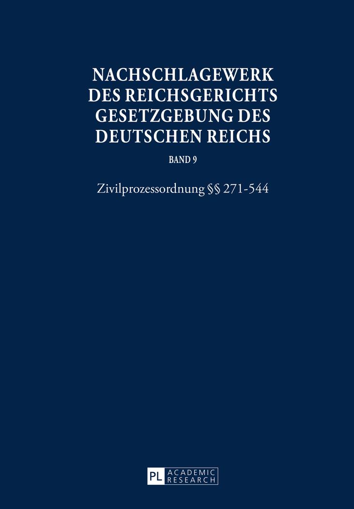 Vorderes Coverbild Nachschlagewerk des Reichsgerichts - Gesetzgebung des Deutschen Reichs