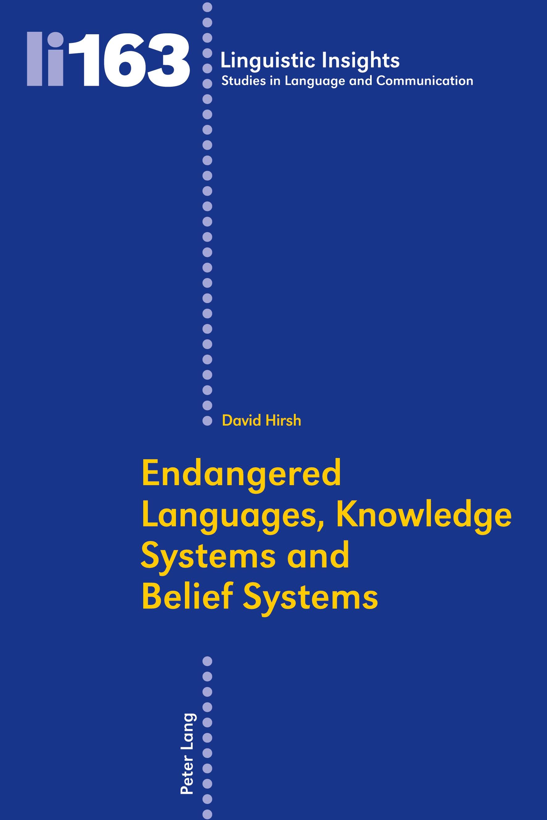 Vorderes Coverbild Endangered Languages, Knowledge Systems and Belief Systems