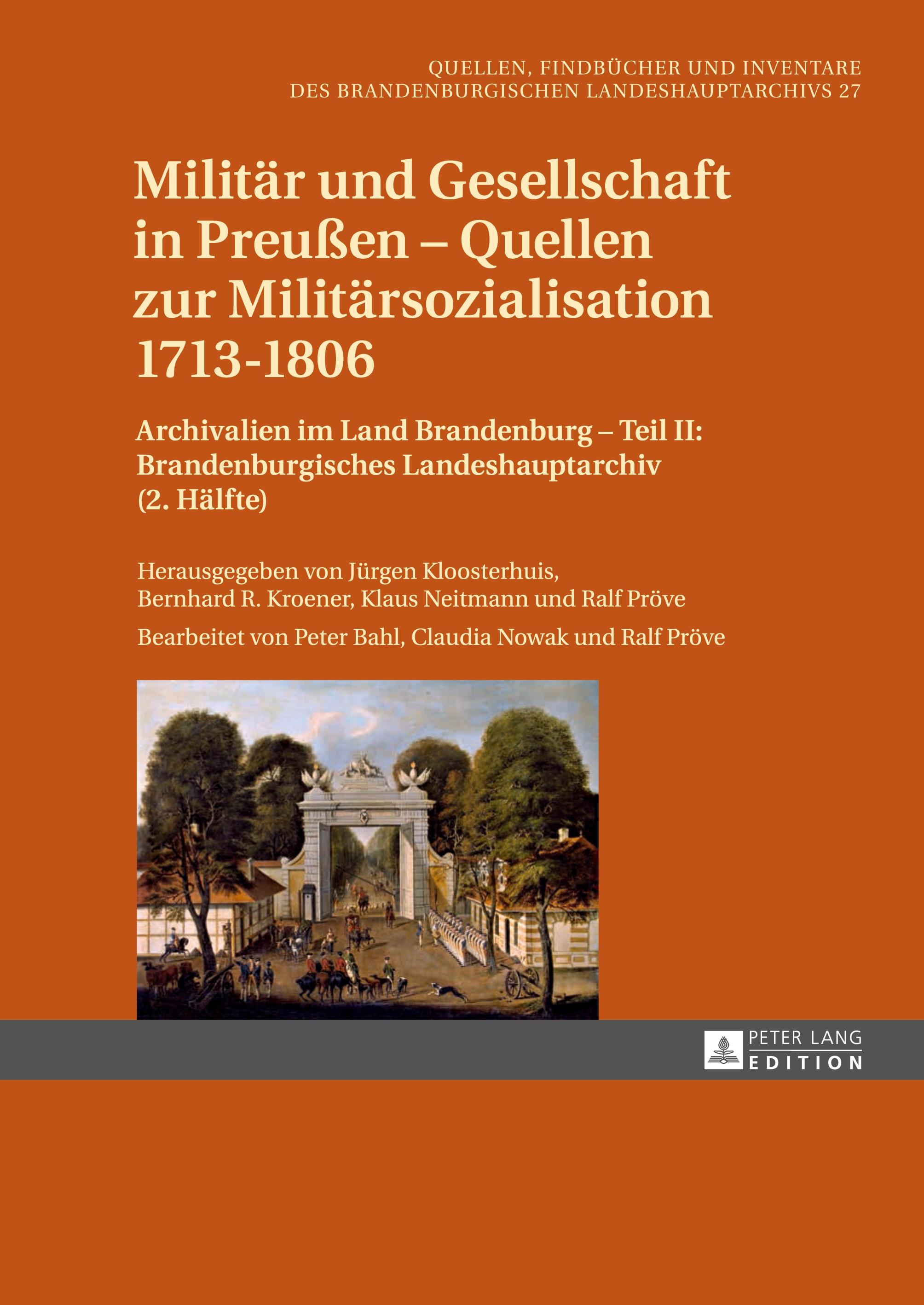Vorderes Coverbild Militär und Gesellschaft in Preußen - Quellen zur Militärsozialisation 1713-1806