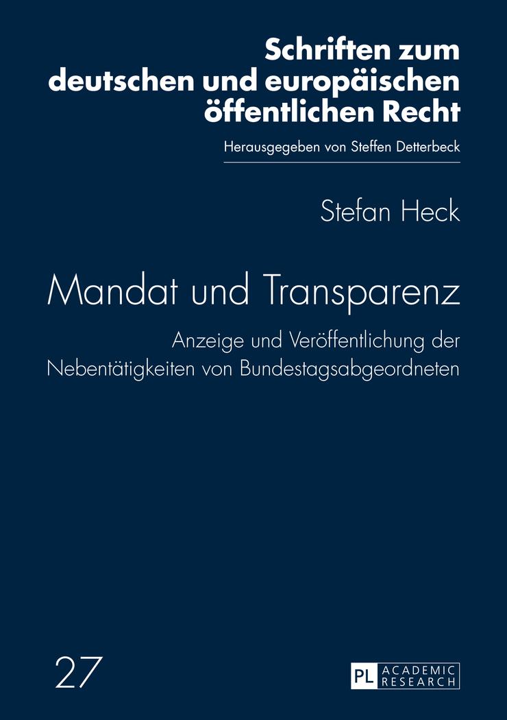 Vorderes Coverbild Mandat und Transparenz