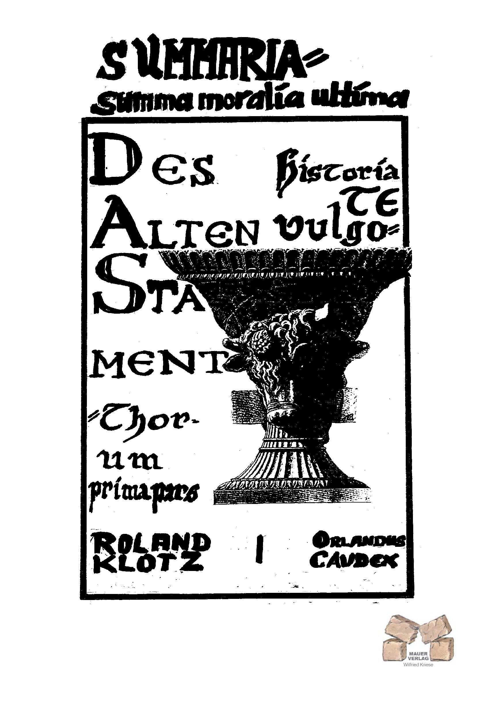 Vorderes Coverbild SUMMARIA