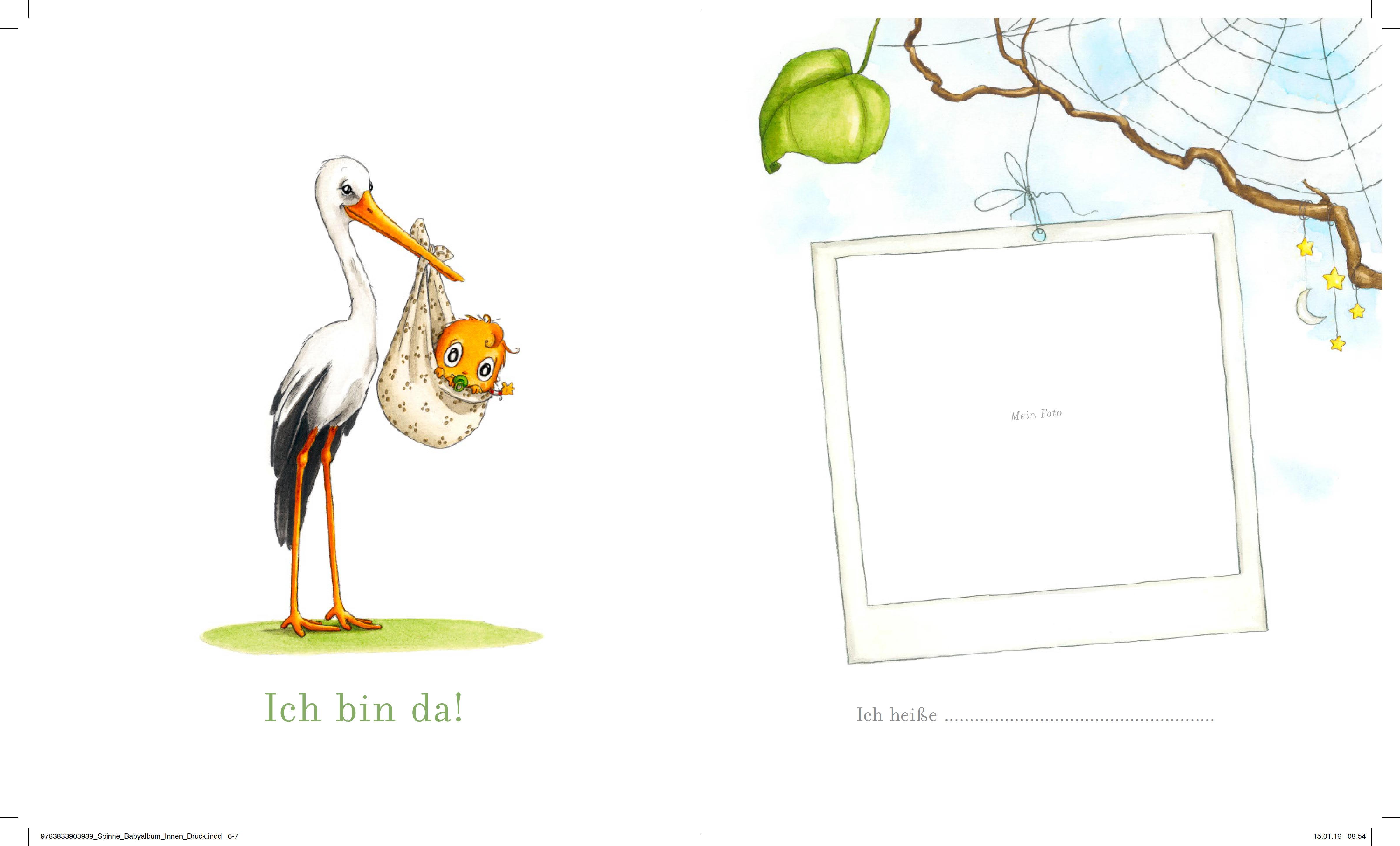 Beispielinhalt (Bild) Die kleine Spinne Widerlich. Mein Babyalbum