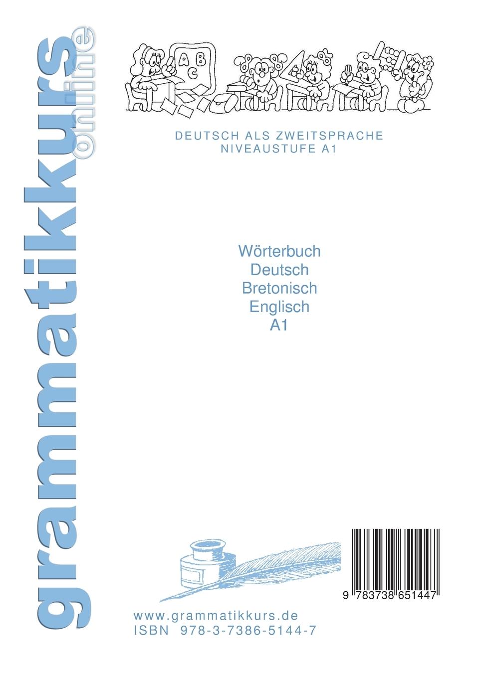 Rückseitencover Wörterbuch Deutsch -  Bretonsich -  Englisch Niveau A1