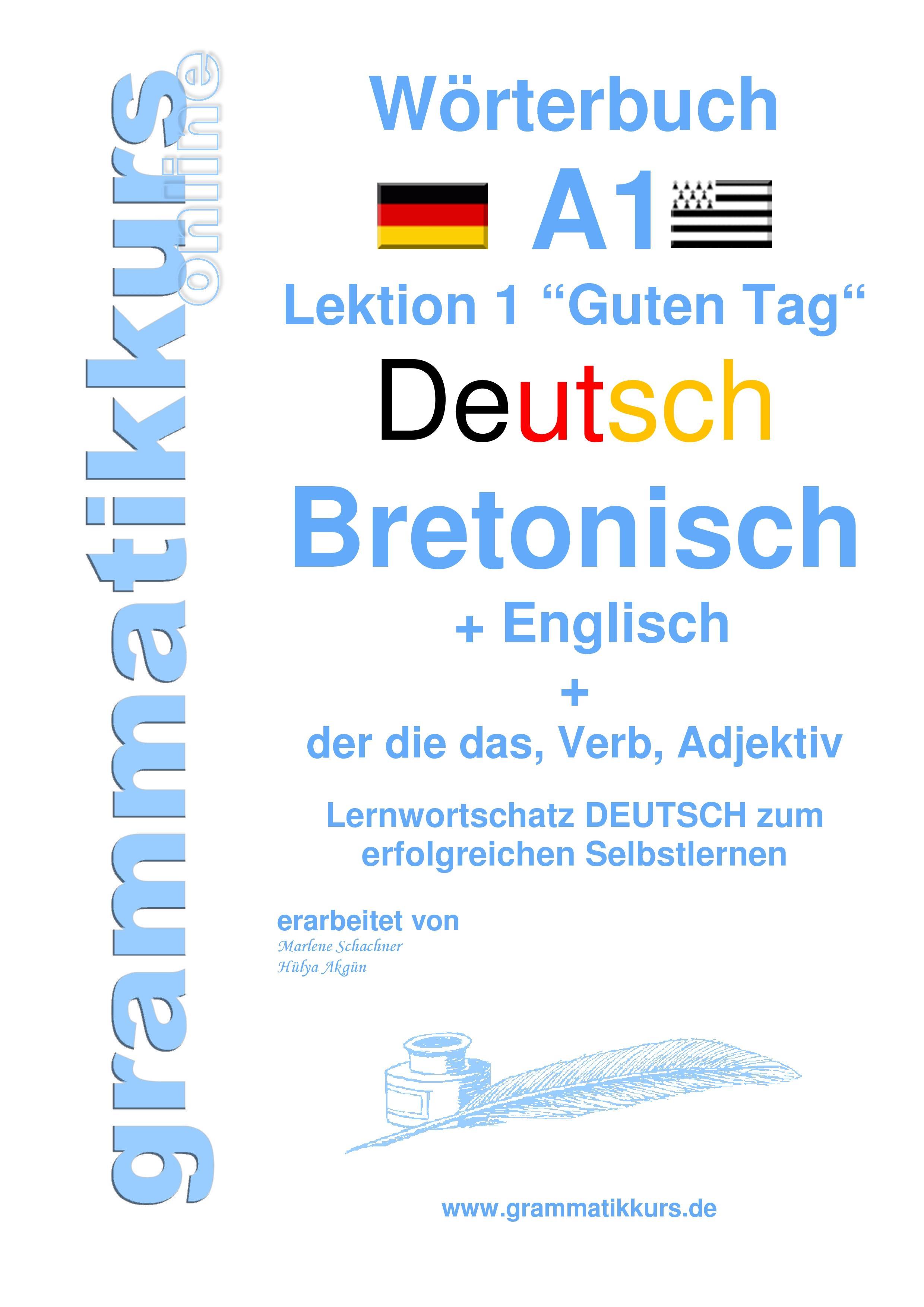Vorderes Coverbild Wörterbuch Deutsch -  Bretonsich -  Englisch Niveau A1