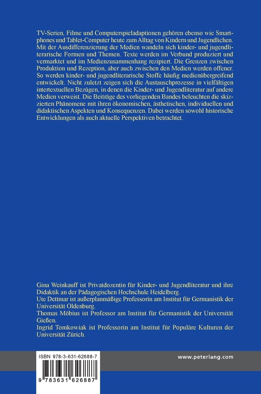 Rückseitencover Kinder- und Jugendliteratur in Medienkontexten