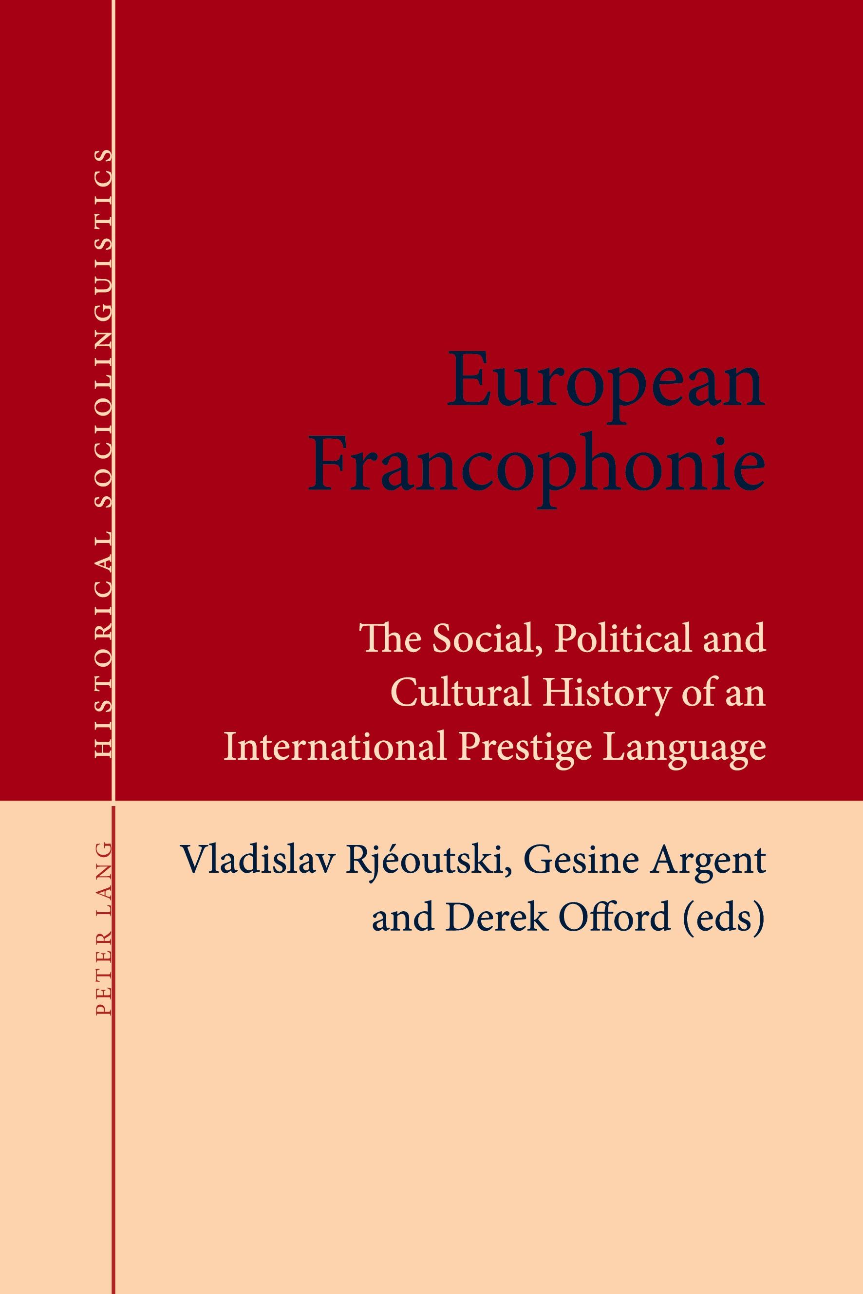 Vorderes Coverbild European Francophonie